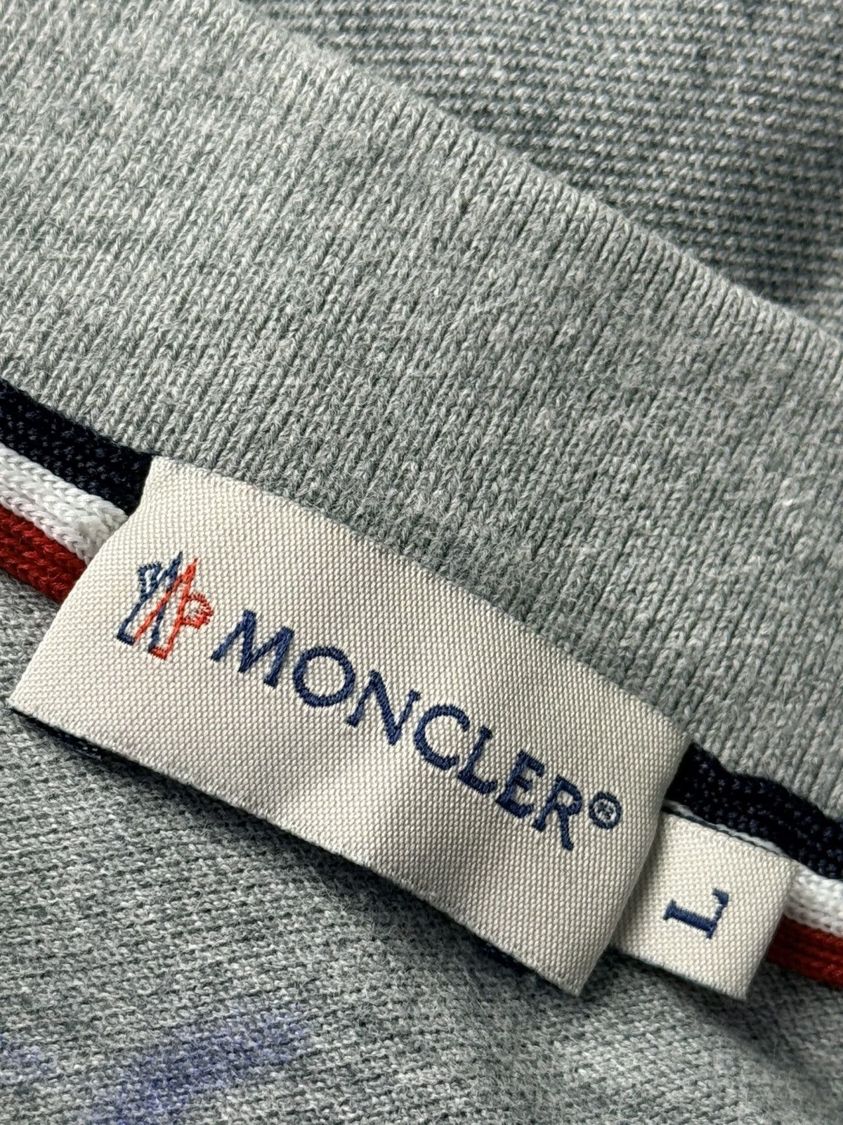 Moncler Moncler Grey Polo Shirt Size US L / EU 52-54 / 3 - 8 Thumbnail