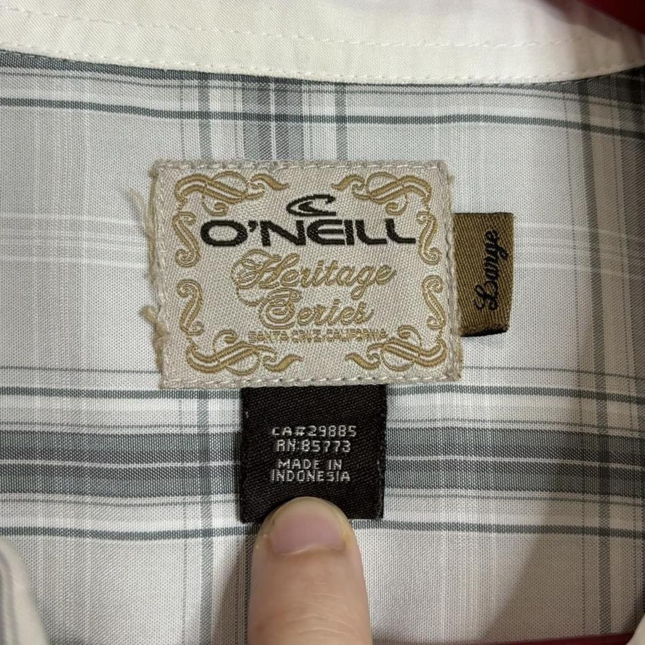 O'Neill × Vintage Vintage O'Neill Plaid Grey Button-Up Shirt Size US L / EU 52-54 / 3 - 4 Thumbnail
