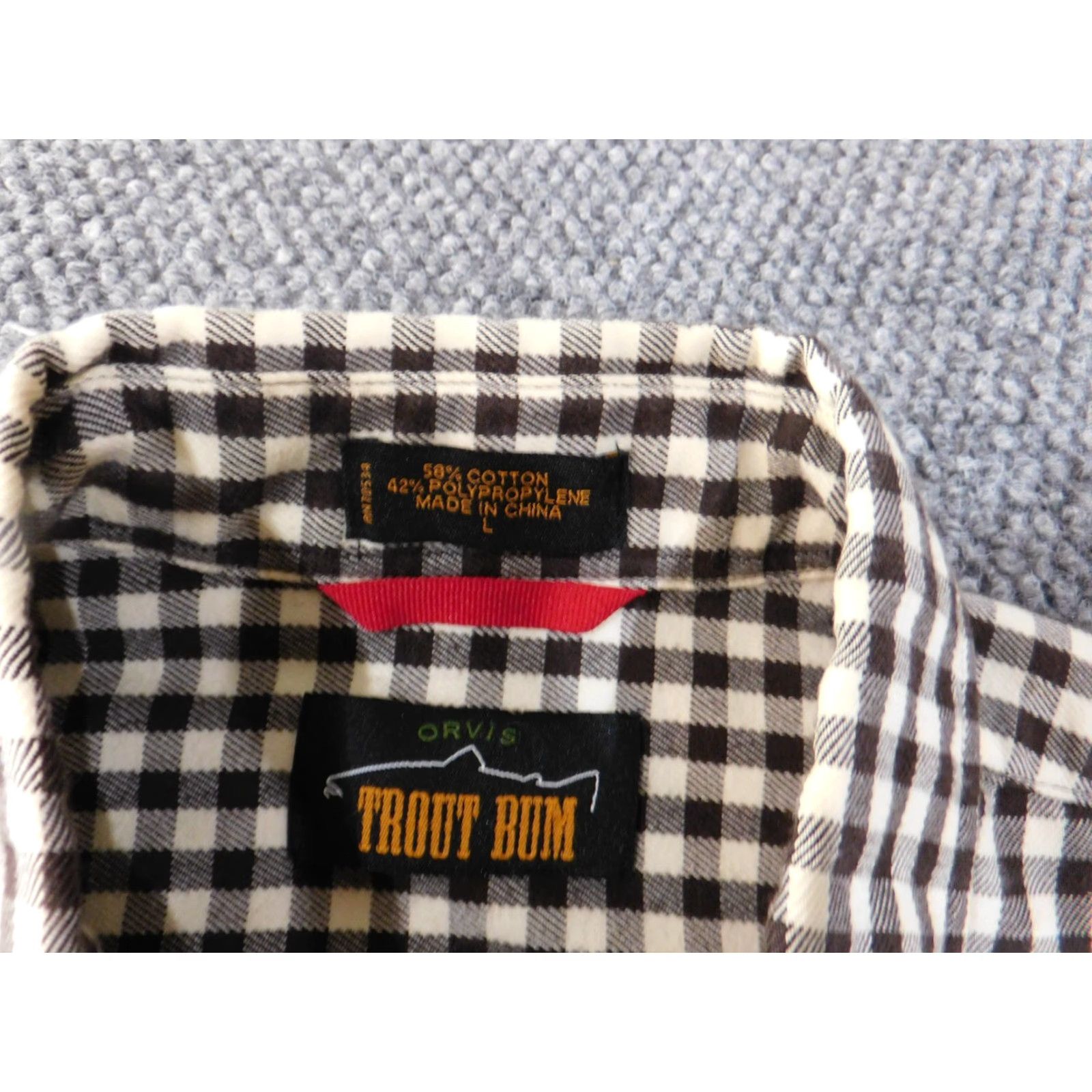 Orvis Orvis Shirt Mens L Blue Plaid Flannel Button-Up Zip Collar Down Outdoor Outdoors Regular All Seasons Size US L / EU 52-54 / 3 - 7 Thumbnail