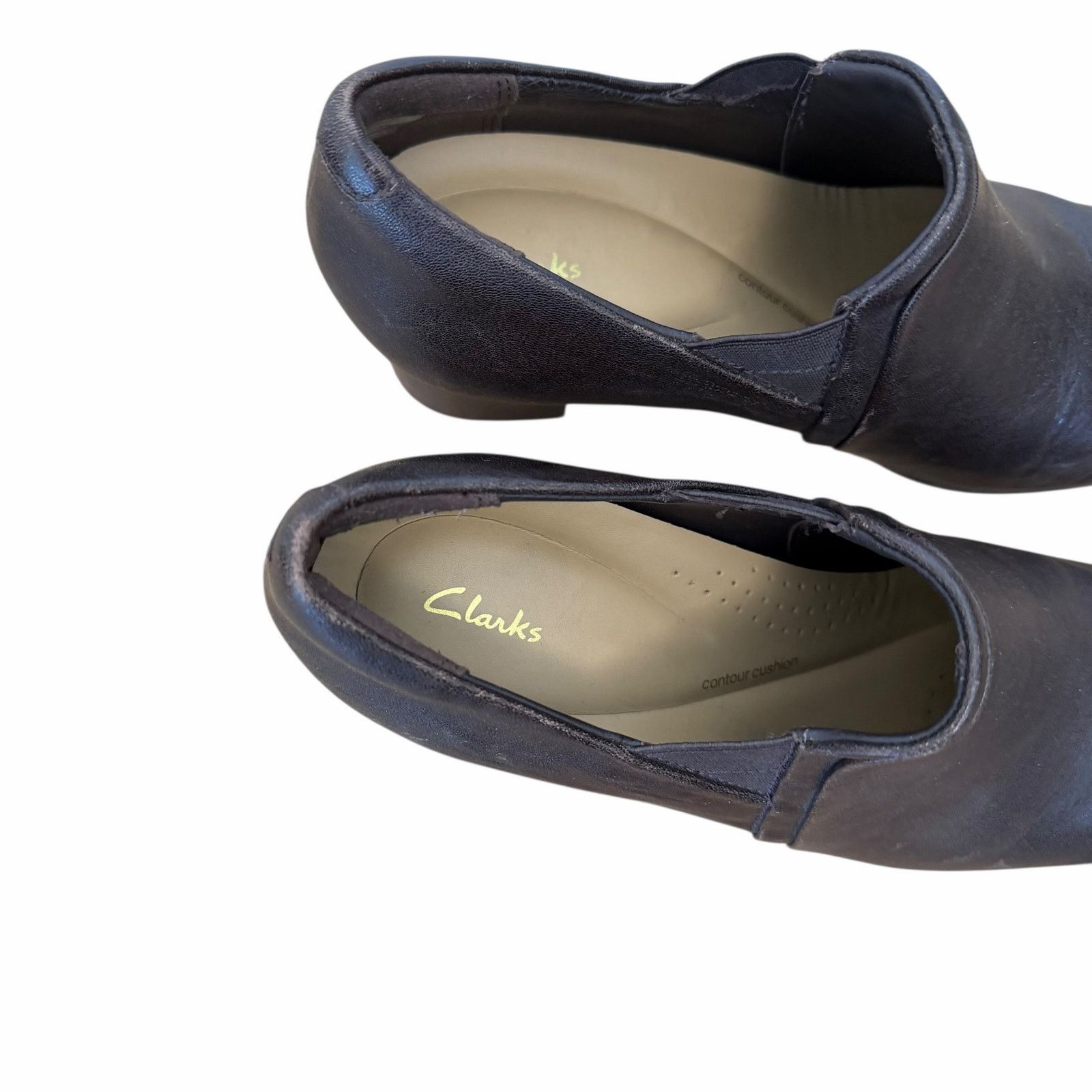 Clarks Clarks Dark Brown Leather Loken Way Heeled Booties Sz 9.5 Size US 9.5 / IT 39.5 - 2 Thumbnail