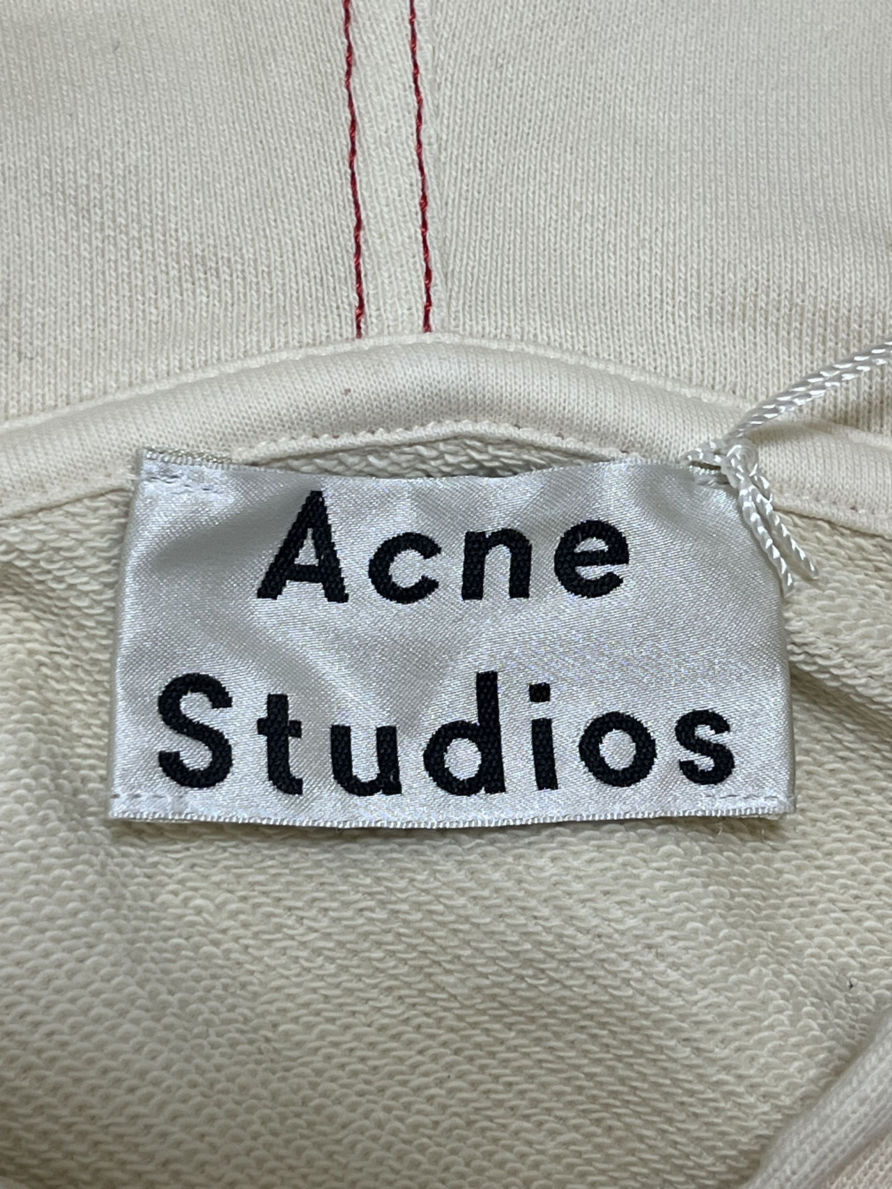 Acne Studios 💚 Acne Studios Cream/Red Striped Hoodie Medium NEW Size US M / EU 48-50 / 2 - 4 Thumbnail