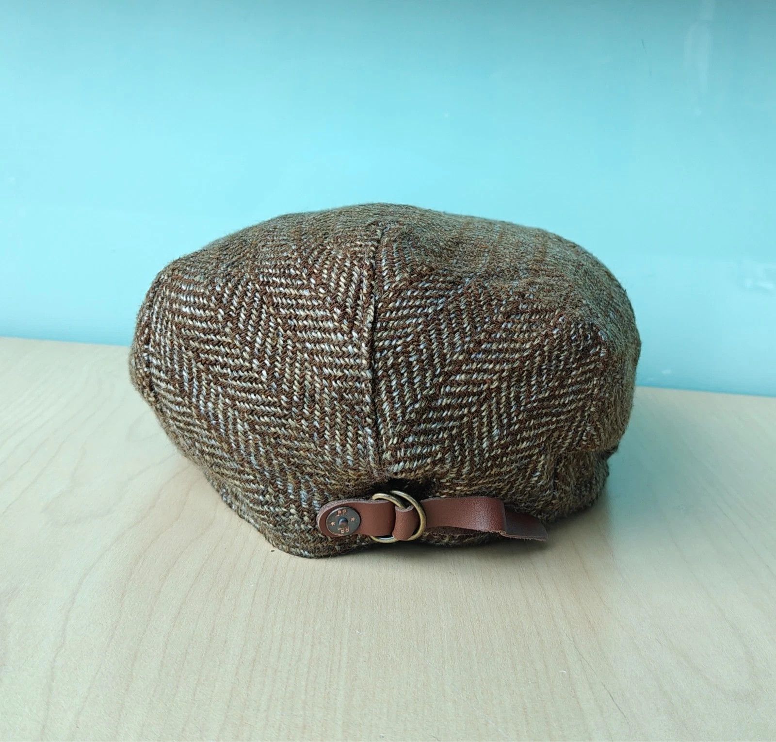 RRL Ralph Lauren DOUBLE RL Linen-Blend Herringbone Driver's Cap T/1911 Size ONE SIZE - 4 Thumbnail