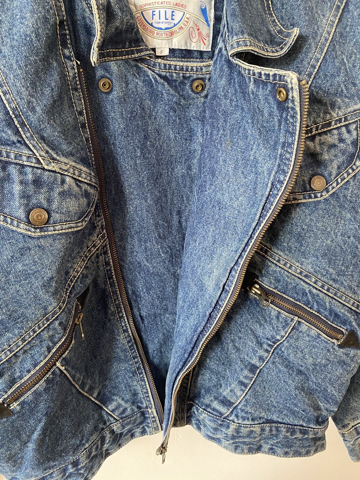 Vintage × Wrangler VTG 90s Wrangler Auth Western jacket jeans denim mens Large Size US M / EU 48-50 / 2 - 6 Thumbnail