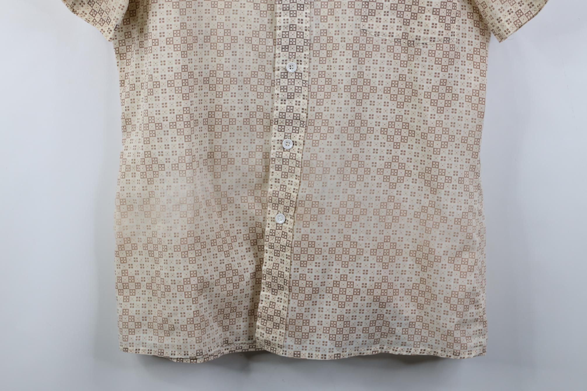 Vintage Vintage 70s Mid Century Modern MCM Dagger Button Shirt Size US M / EU 48-50 / 2 - 3 Thumbnail
