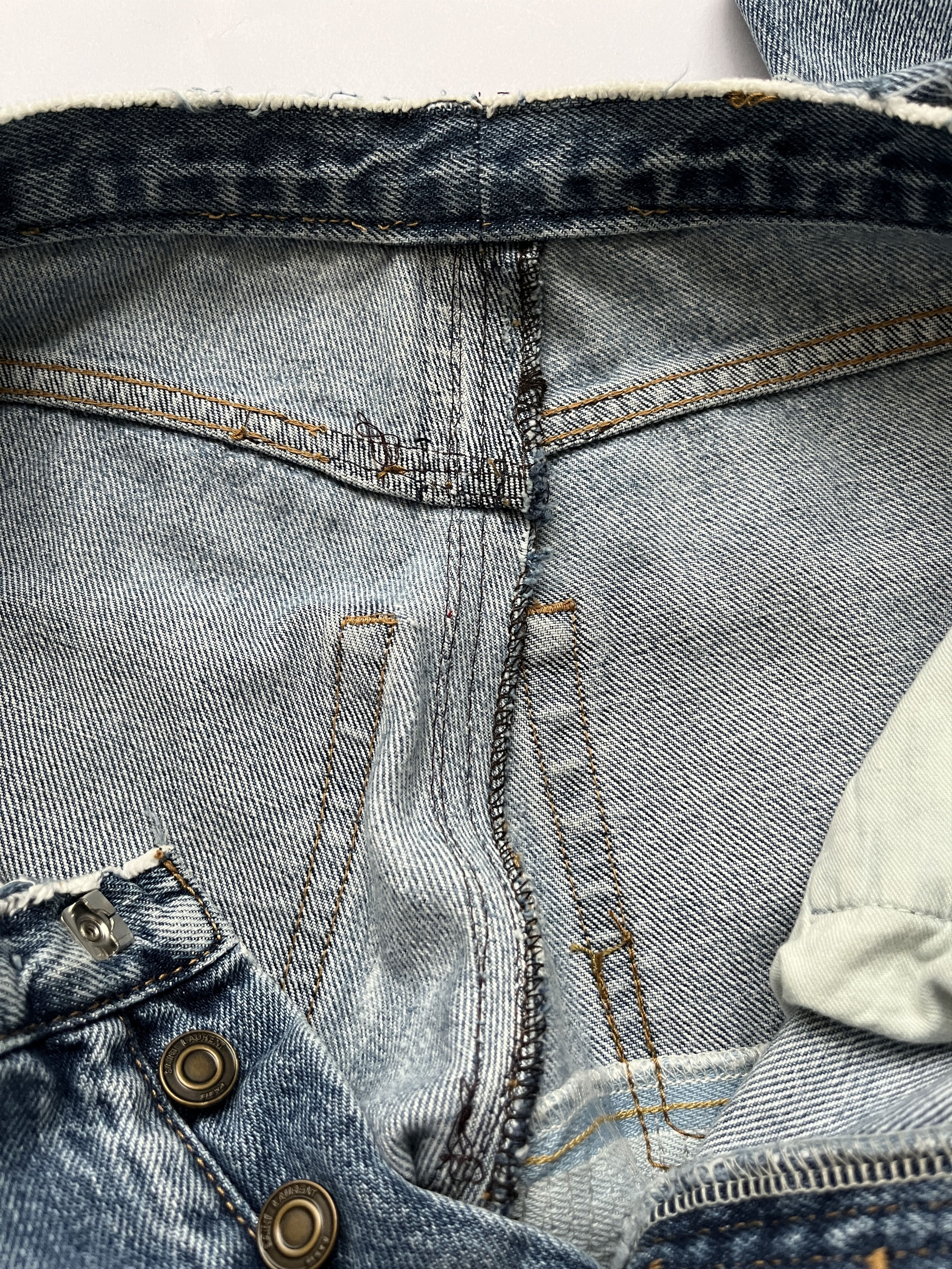 Hedi Slimane × Saint Laurent Paris ⚡️QUICK SALE⚡️2015 Saint Laurent by Hedi Blue Jeans Size US 26 / EU 42 - 8 Thumbnail