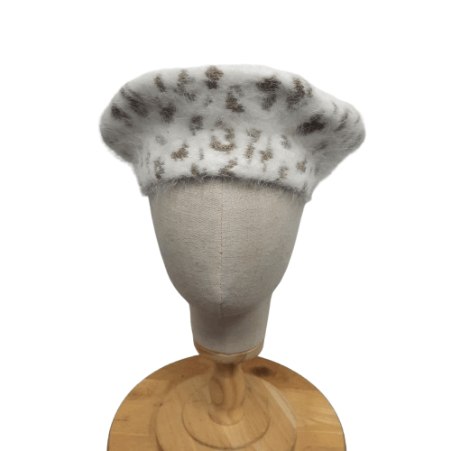 Japanese Brand 🐆 Japanese brand harajuku style leopard fur beret hat Size ONE SIZE - 1 Thumbnail