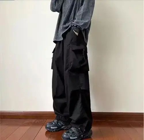 Japanese Brand × Vintage Vintage Streetwear black cargo gorp parachute pants Size US 32 / EU 48 - 1 Thumbnail