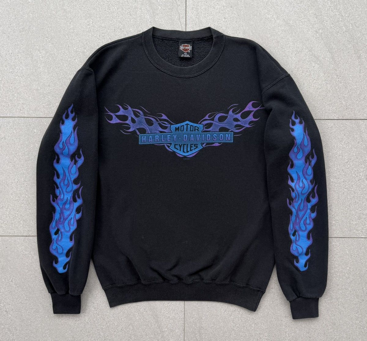 Harley Davidson 🔥VTG 90s Harley Davidson Motorcycle Long Sleeve Sweatshirt Size US M / EU 48-50 / 2 - 4 Thumbnail