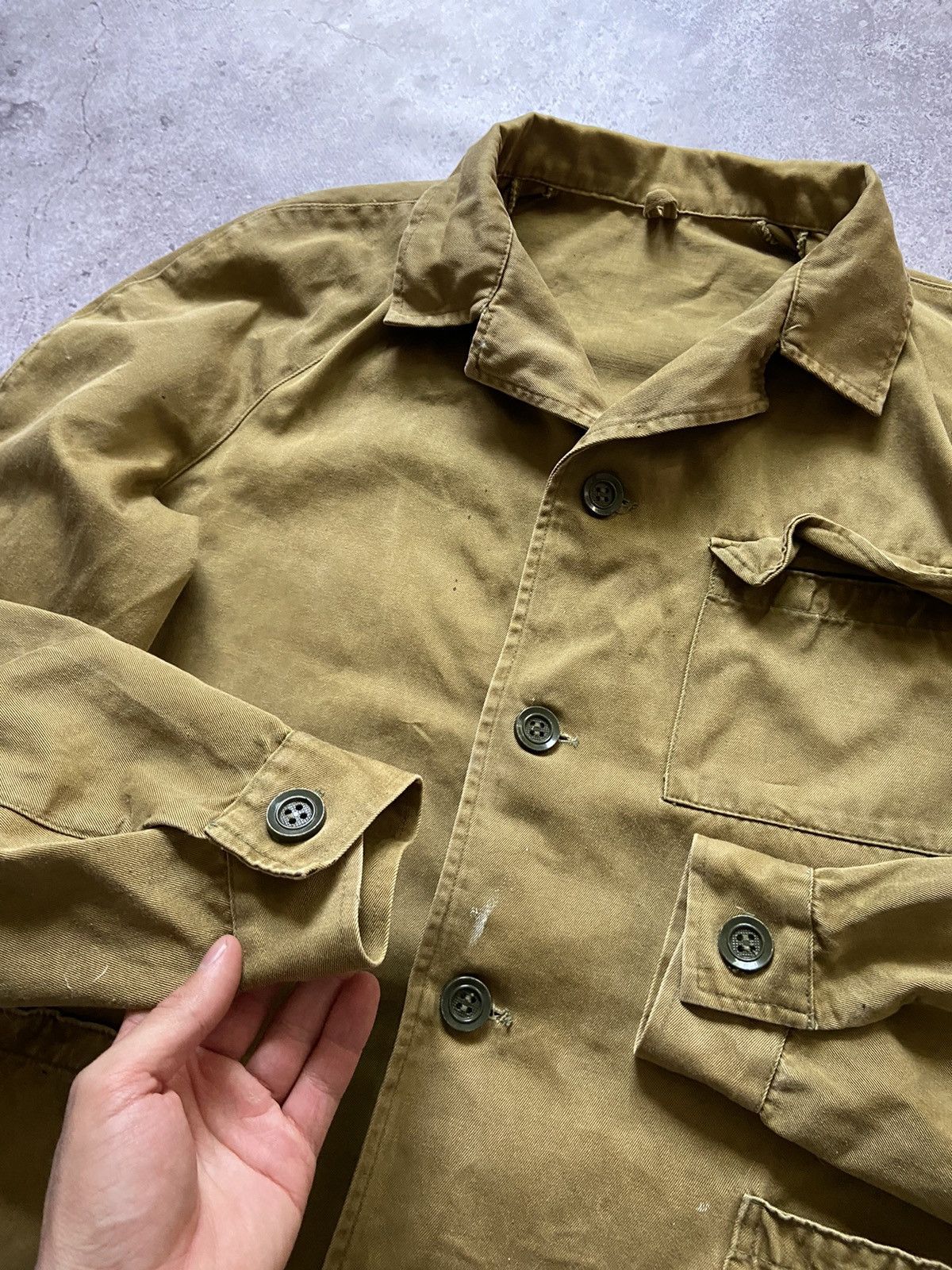 Vintage THRASHED 70s Work Jacket Workwear Vintage Distressed Size US M / EU 48-50 / 2 - 5 Thumbnail