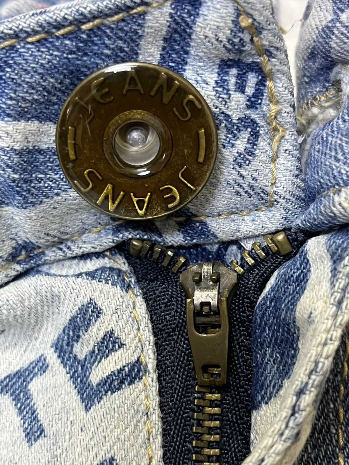 Le Grande Bleu (L.G.B.) Sick japanese subculture W.A.Z.P fullprint route 666 jeans Size US 30 / EU 46 - 18 Thumbnail