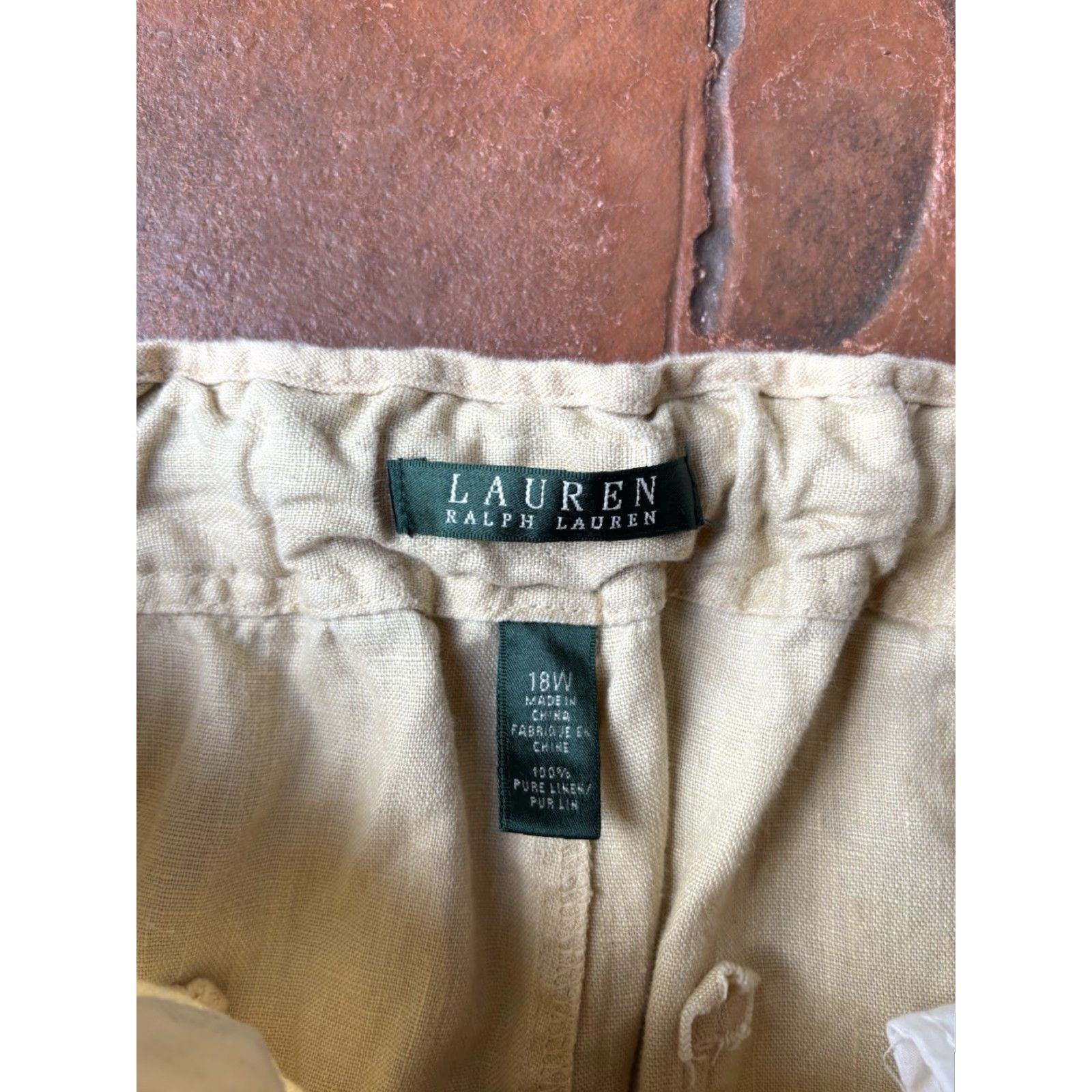 Ralph Lauren Lauren Ralph Lauren 100% Pure Linen Wide Leg Pants Women’s 18W Size 40" / US 18 - 2 Thumbnail