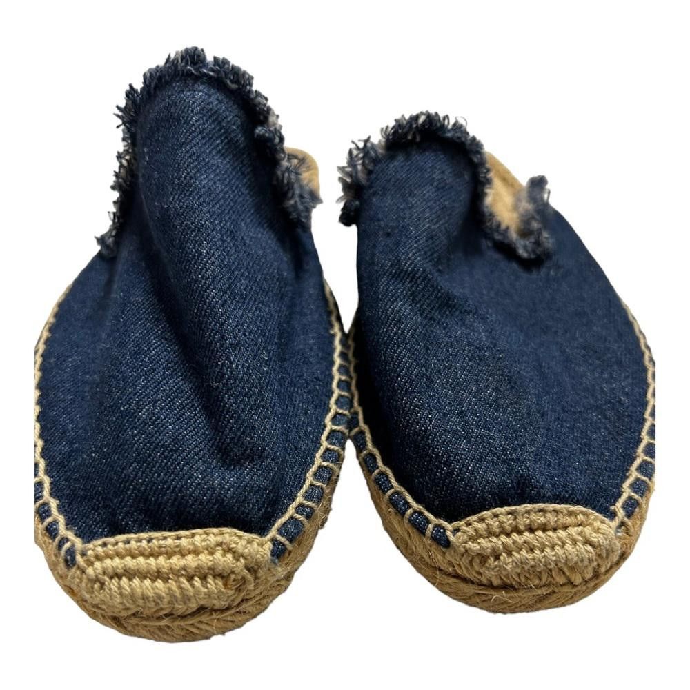 Soludos Soludos | Frayed Denim Flat Mules Espadrilles Size 8 Size US 8 / IT 38 - 3 Thumbnail