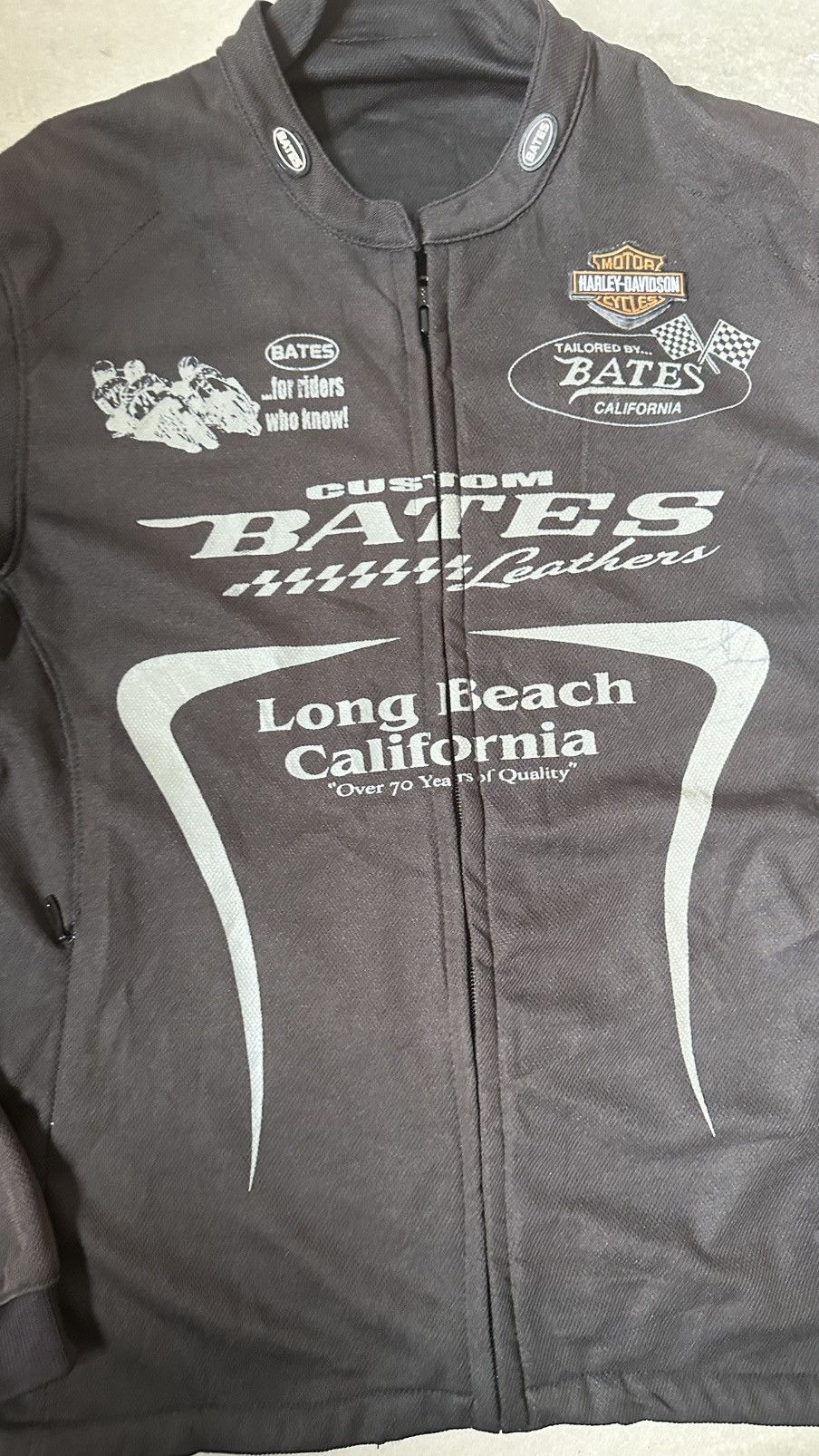 Vintage VINTAGE CUSTOM BATES LEATHER MOTORCYCLE JACKET Size US M / EU 48-50 / 2 - 2 Thumbnail
