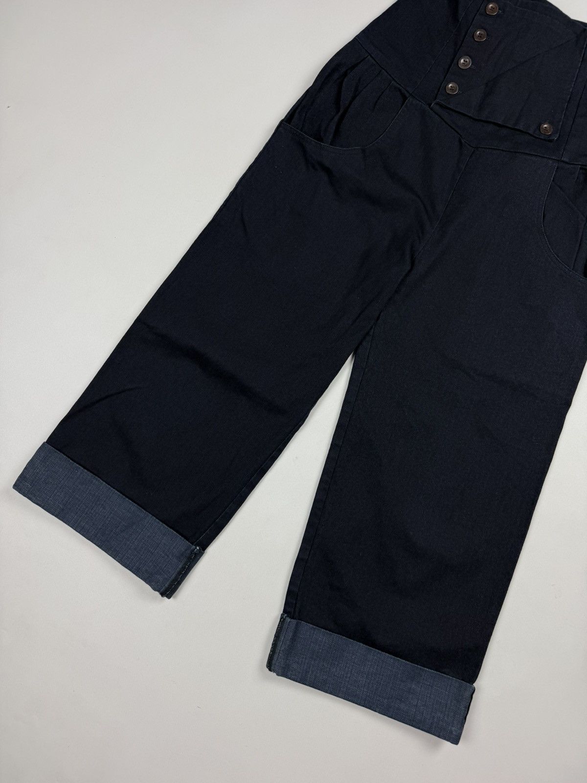 Other Burfitt Avant-Garde High Waist Buckle Back Cropped Jeans Size 30" / US 8 / IT 44 - 5 Thumbnail