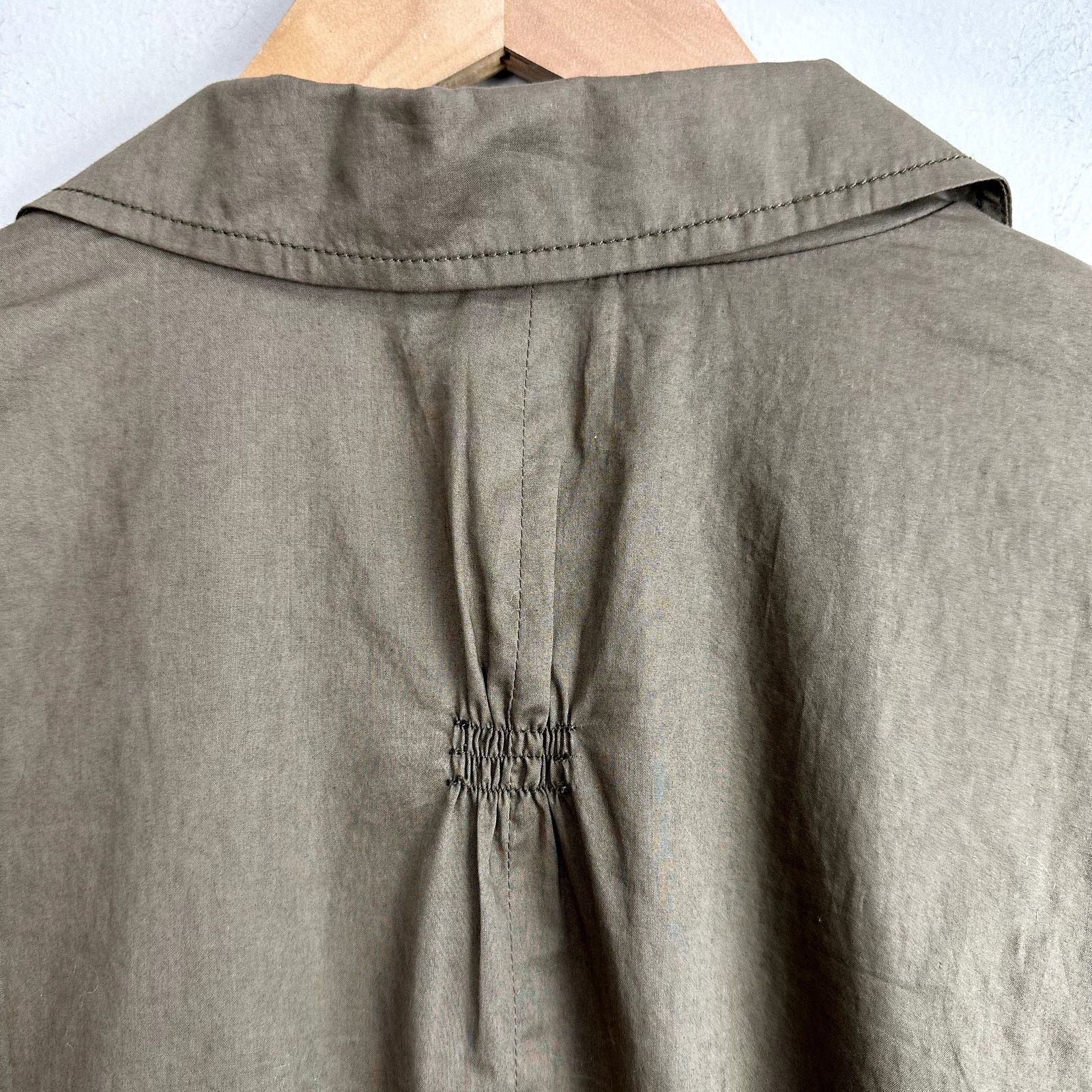 Loft Loft Green Lightweight Belted Blazer Jacket 10 Black Ribbon Size M / US 6-8 / IT 42-44 - 6 Thumbnail