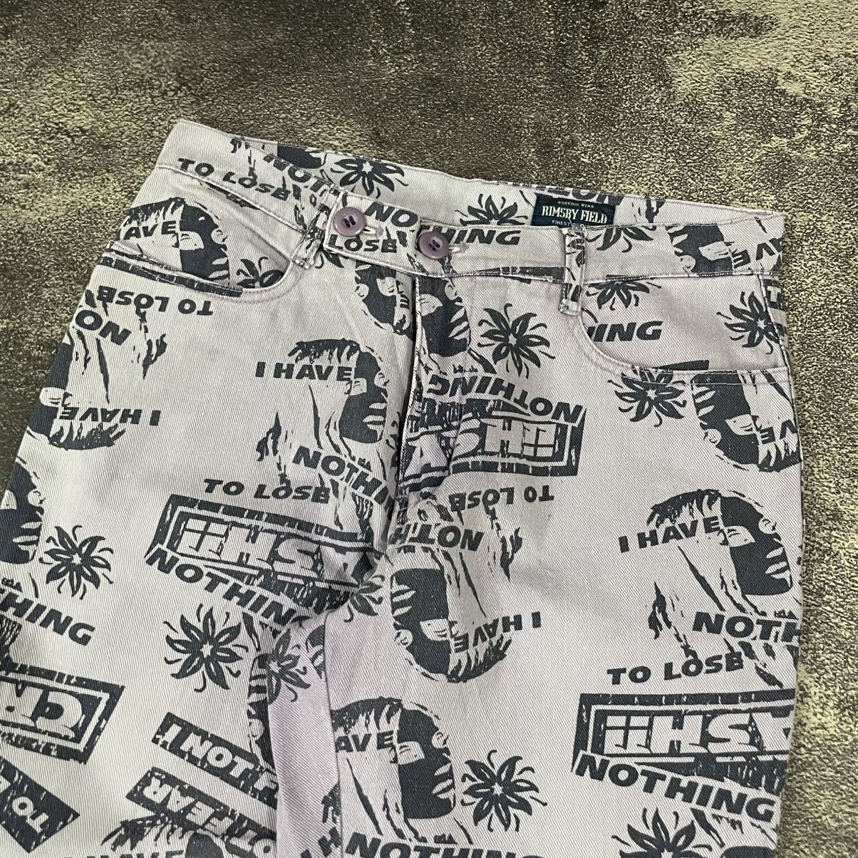 Hysteric Glamour × Japanese Brand × Tornado Mart 00's Rimsby Field Over Print Flared Jeans Size US 30 / EU 46 - 4 Thumbnail