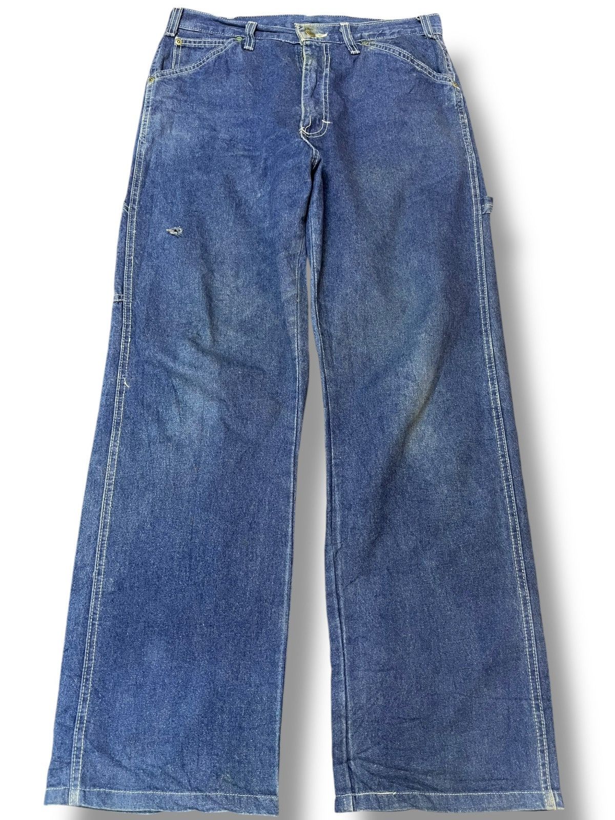 Caterpillar Vintage CAT Baggy Wide Leg Carpenter Denim Size US 31 - 1 Thumbnail