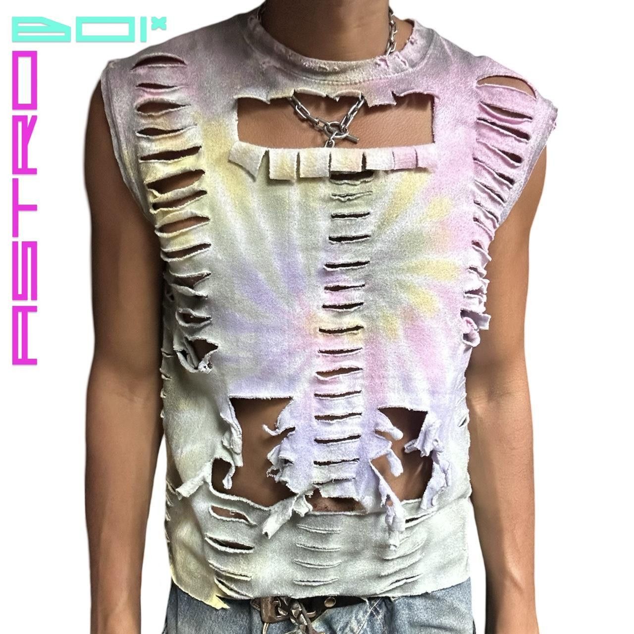 Other ASTROBOI* GRUNGE PINK TIE DYE SLEEVELESS SWEATSHIRT _MEDIUM Size US M / EU 48-50 / 2 - 2 Thumbnail