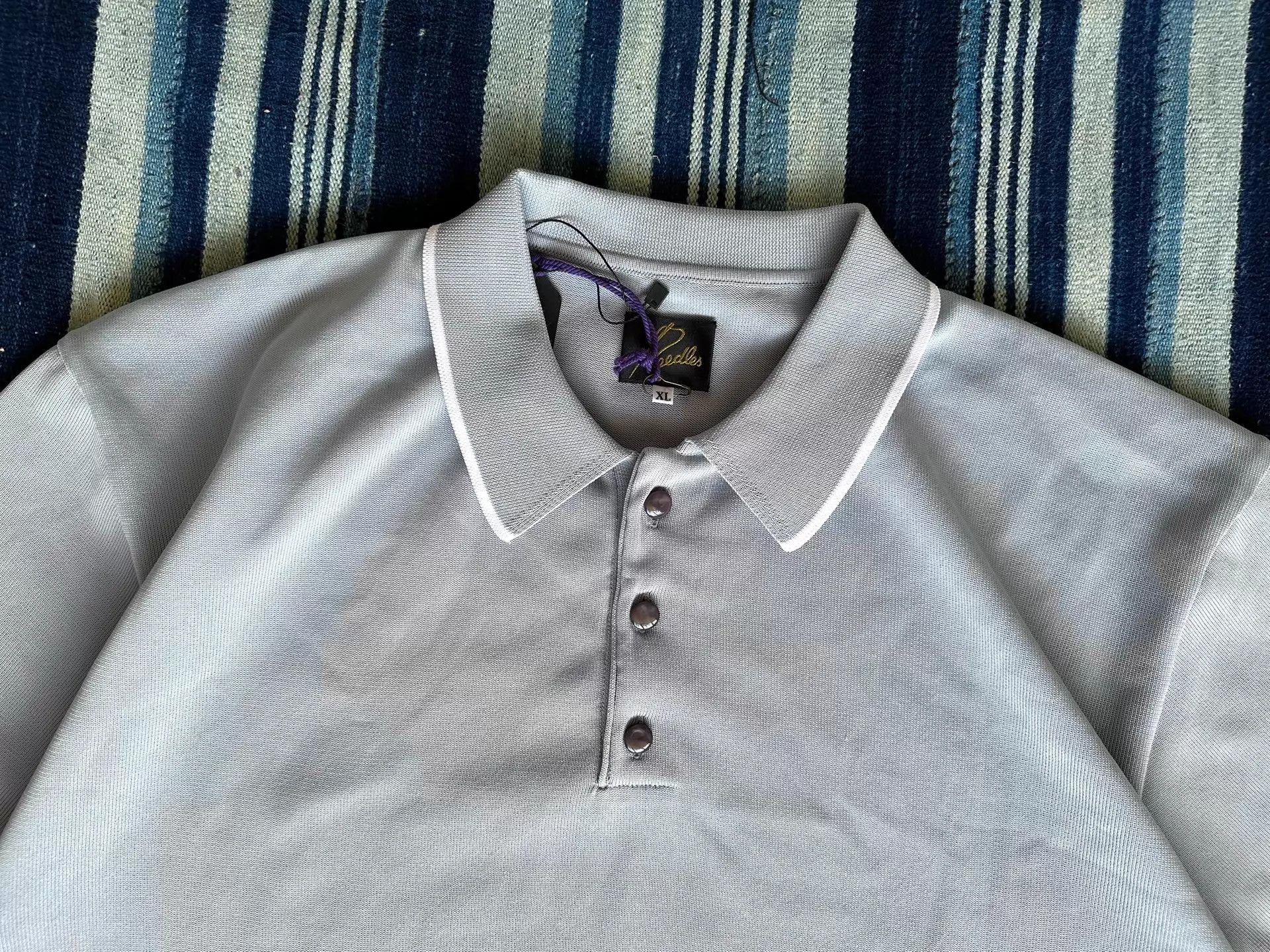 Needles NEEDLES Short-Sleeve Polo Light Blue Size US XL / EU 56 / 4 - 5 Thumbnail