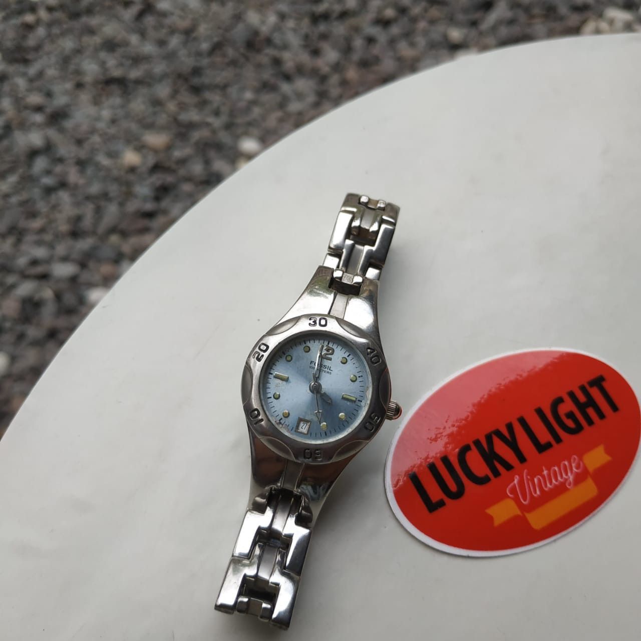 Fossil × Vintage Vintage futuristic watch 90’s fossil blue Size ONE SIZE - 2 Thumbnail