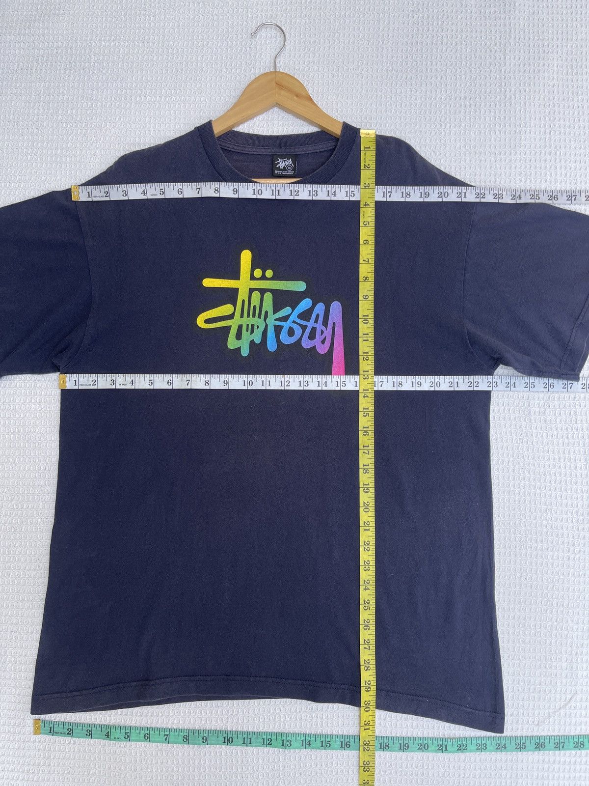 Stussy Rare🔥Vtg STUSSY Big Spellout Multicolour Logo Tee Size US XL / EU 56 / 4 - 9 Thumbnail