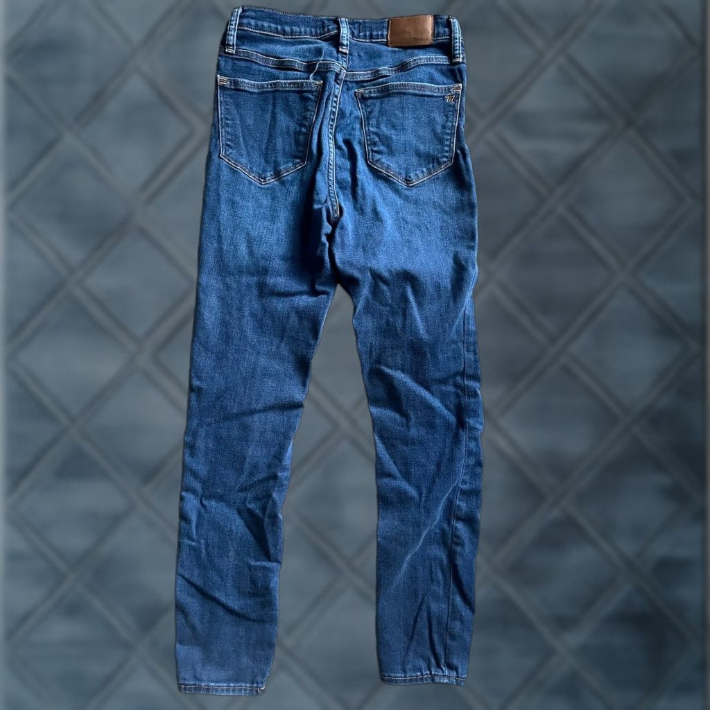 Madewell Madewell Jeans Dark Wash Skinny 9" Mid-Rise Womens Size 27 Casual Collegiate Blue Size 27" / US 4 / IT 40 - 1 Thumbnail