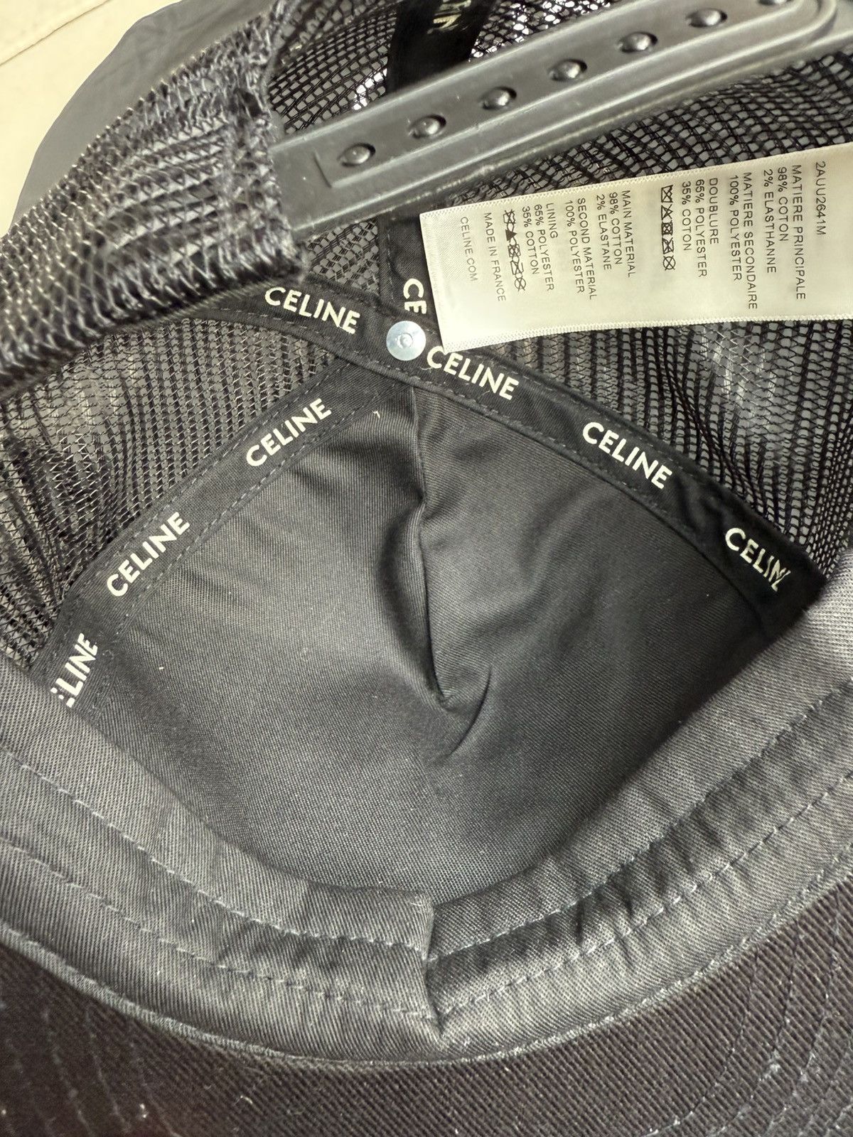 Celine SS21 Celine snapback trucker logo black cap hat Hedi Slimane Size ONE SIZE - 17 Thumbnail