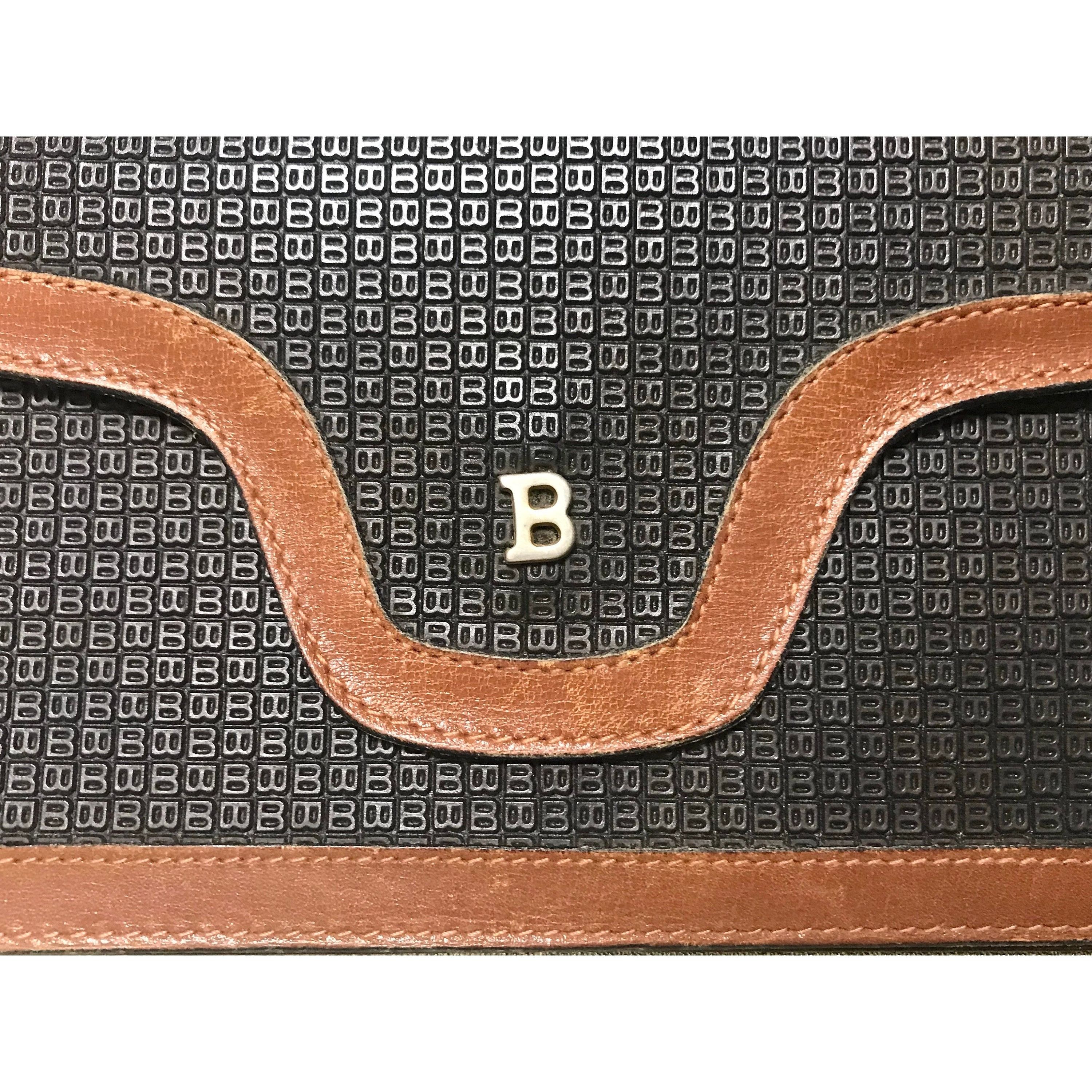 Bally Vintage Bally black and brown wallet with B logo motif. Size ONE SIZE - 4 Thumbnail