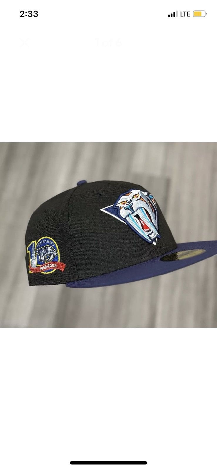 NHL 7 1/8 Hat Club New Era 59Fifty Nashville Predators 10th Size ONE SIZE - 1 Thumbnail