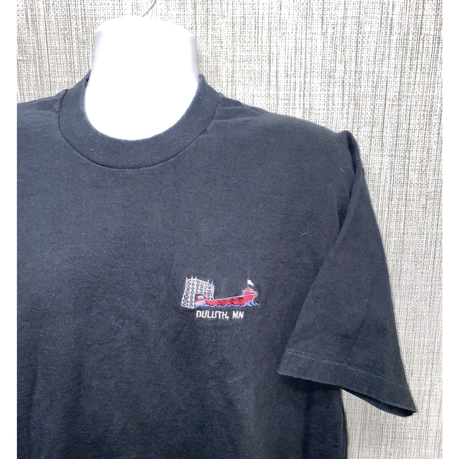 Fruit Of The Loom Fruit of the Loom T-Shirt Mens 2XL Black Short Sleeve USA Made Duluth MN Regular Cotton Shirt Mens Size US XXL / EU 58 / 5 - 2 Thumbnail