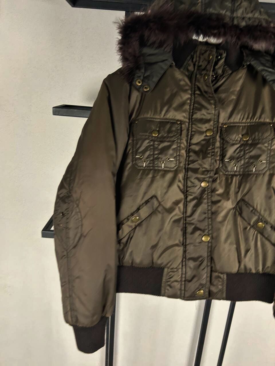 Vintage Puffer Jacket Fur Hood Military Utility Y2K Core Winter Size US M / EU 48-50 / 2 - 3 Thumbnail