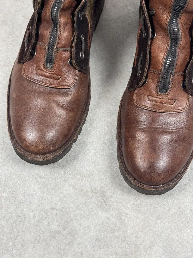 Dolce & Gabbana 2000s Dolce & Gabbana Brown Leather & Olive High Boots Size US 9 / EU 42 - 4 Thumbnail
