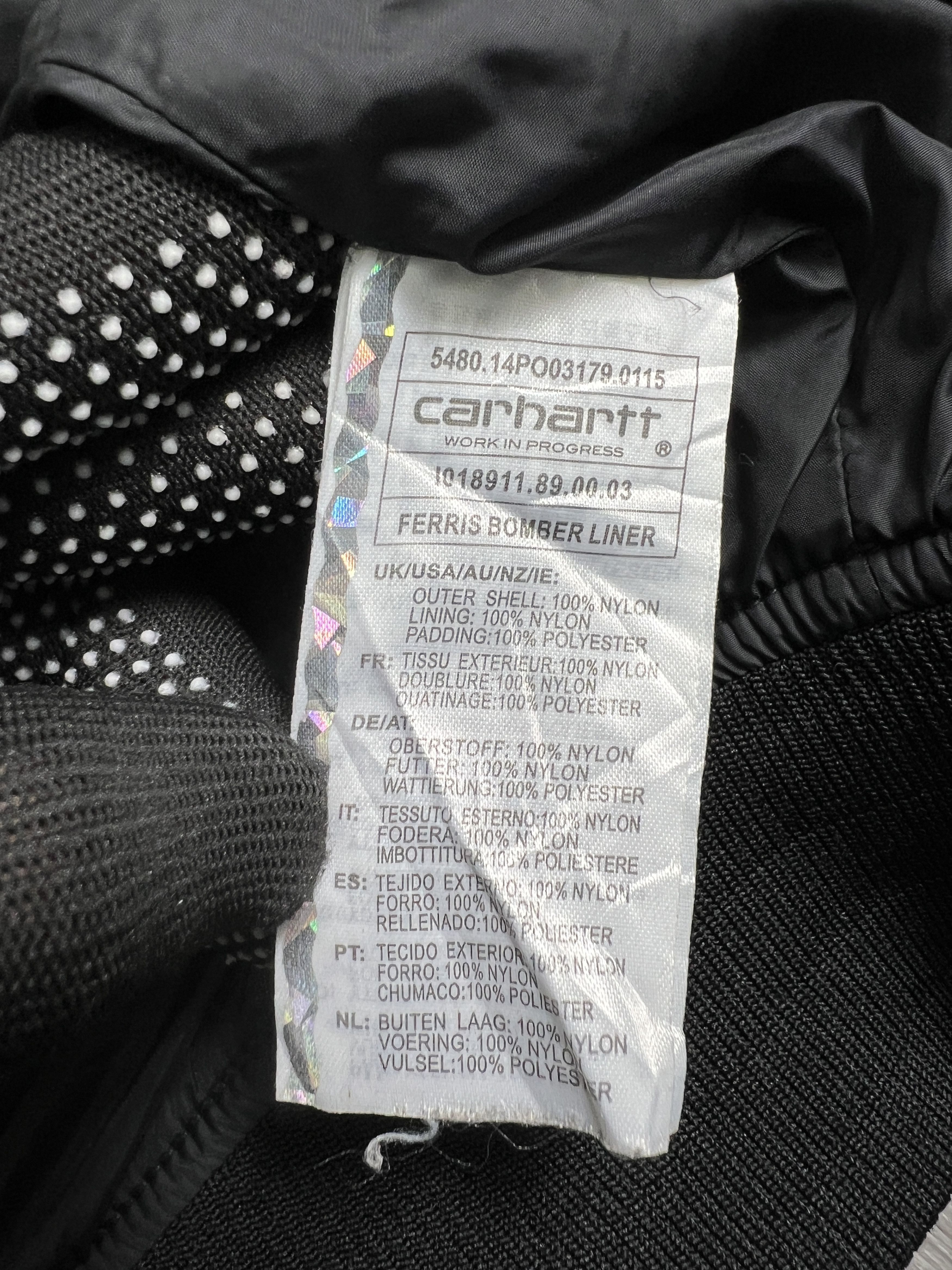 Carhartt Wip Carhartt WIP Ferris Bomber Liner Jacket (L) JK829 Size US L / EU 52-54 / 3 - 8 Thumbnail