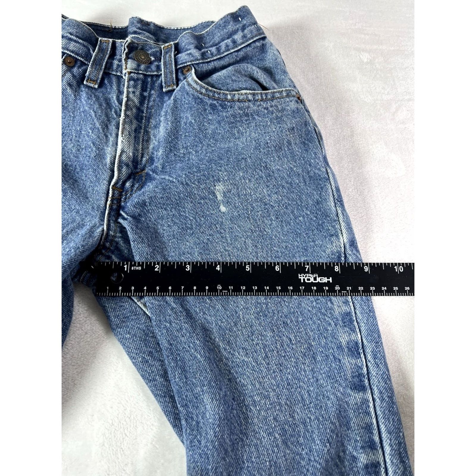 Levi's VINTAGE Levi's Jeans 502 24x31 Medium Wash Denim 5-Pocket Button Zipper Logo 90s Womens Jeans Size 42" / US 20 - 6 Thumbnail