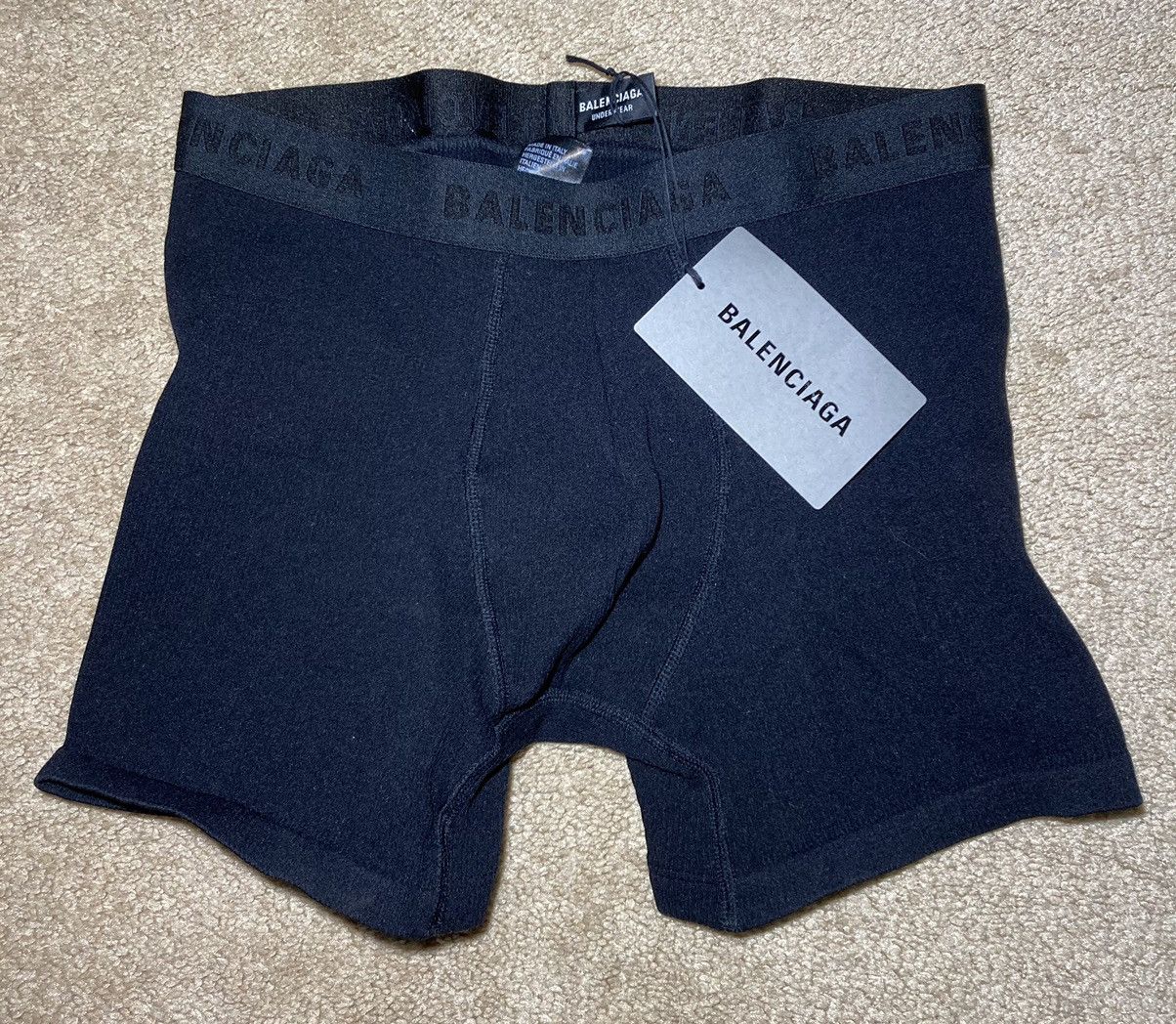 image of New Fw22 Balenciaga Knit Under Small Tight Boxer Black 2022, Men's (Size 28)