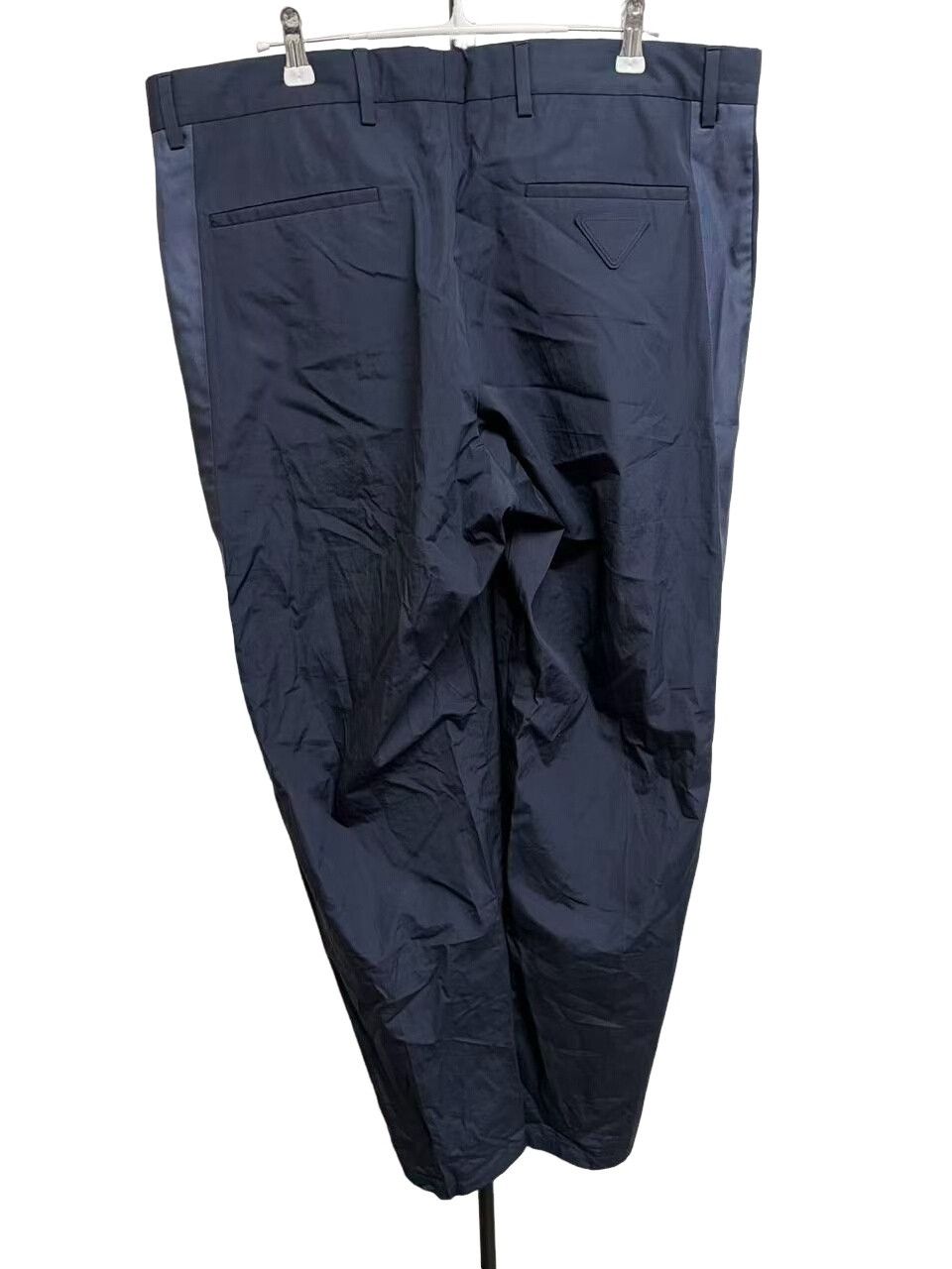 Prada Prada Blue Triangle Logo Poplin Pants 50 Size US 34 / EU 50 - 1 Thumbnail
