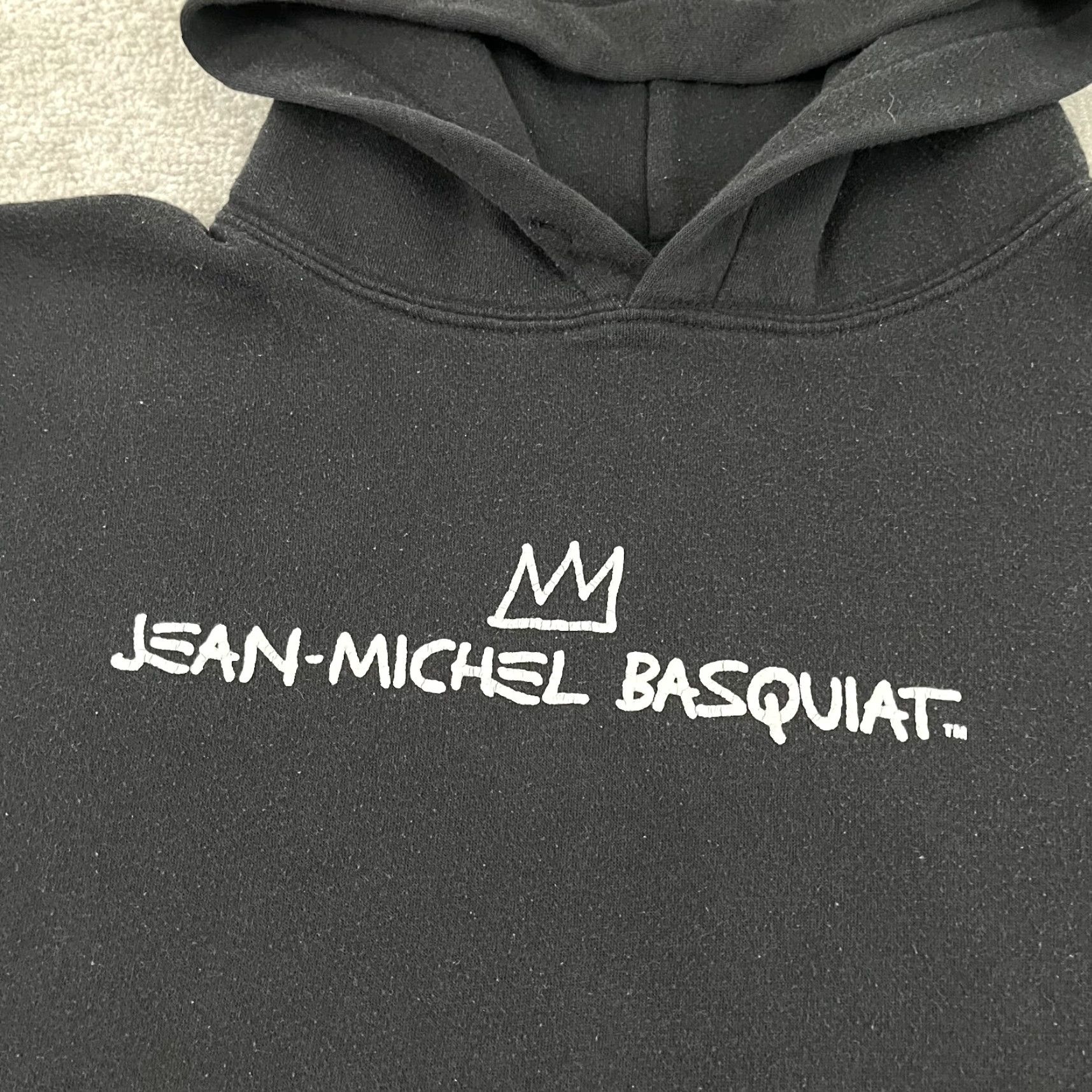 Vintage Jean Michael Basquiat Hoodie Adult Mens L/XL Black Graphic Pullover Size US L / EU 52-54 / 3 - 4 Thumbnail