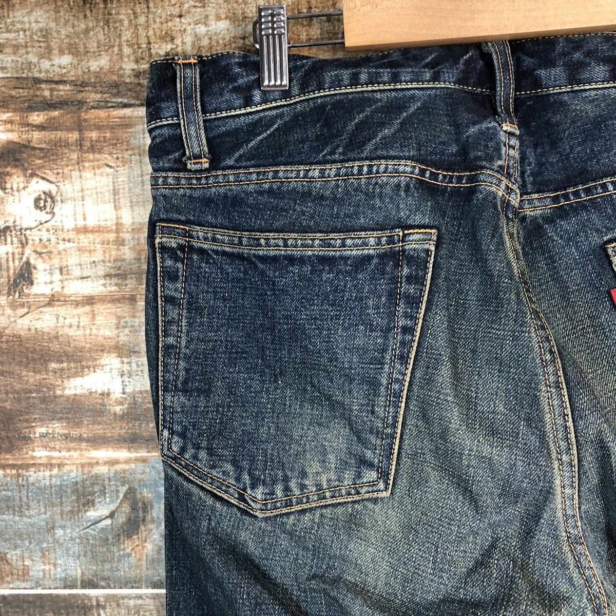HOLLYWOOD RANCH MARKET DLL HRM Hollywood Ranch Market Blue Denim jeans Pants #C131 Size US 33 - 15 Thumbnail