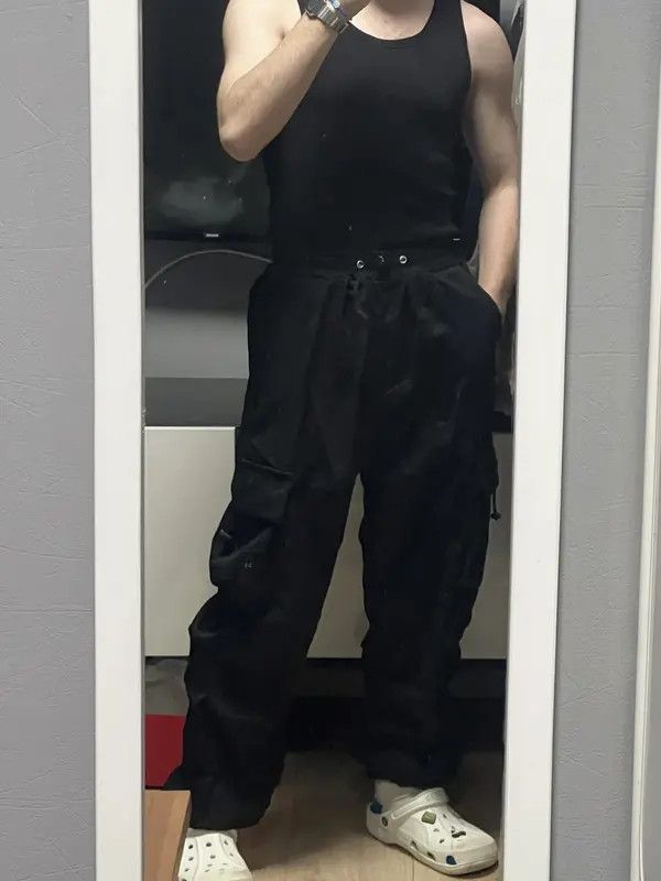 Jean Cargo Pants Multi-pocket With Elastic Size US 32 / EU 48 - 4 Thumbnail