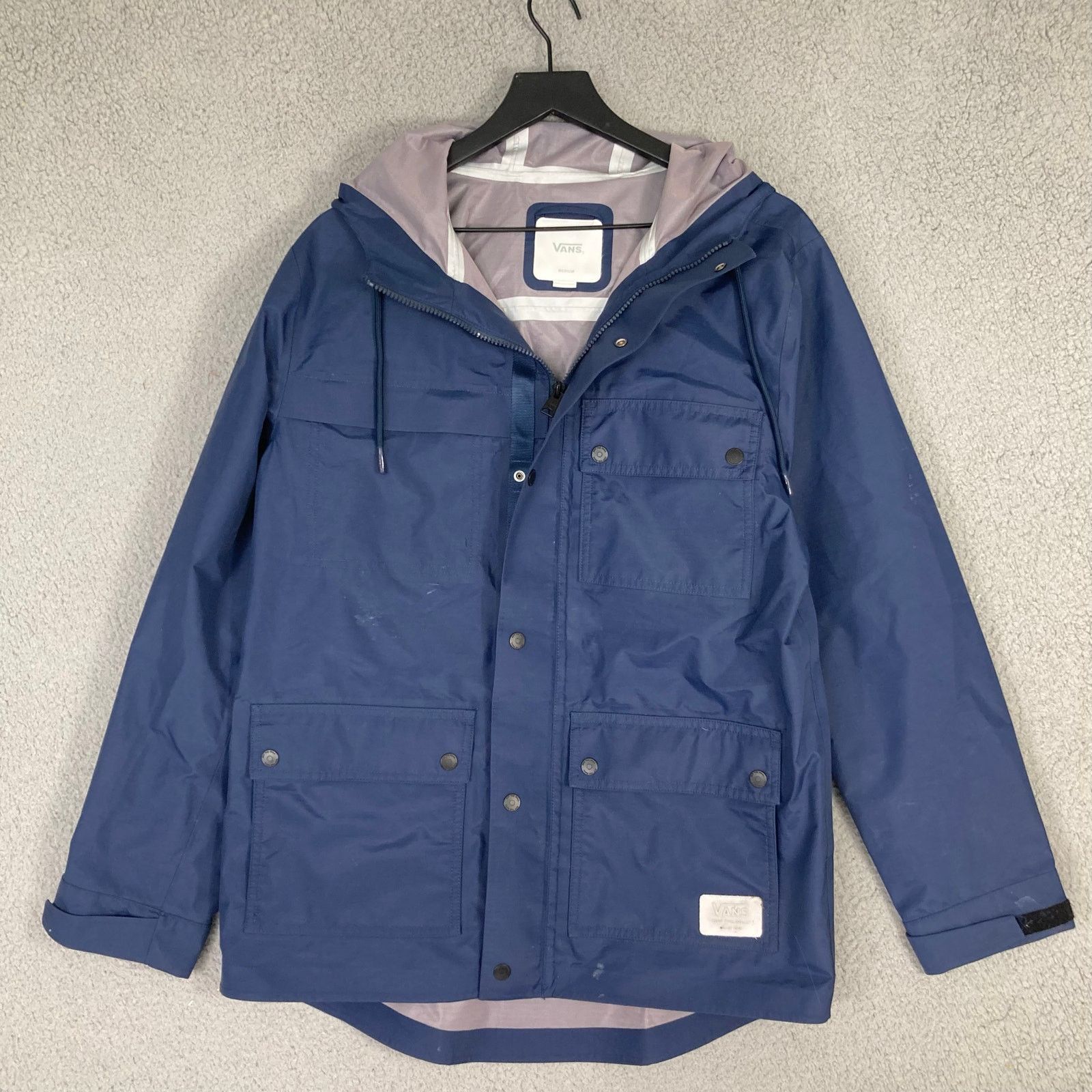 Vans Vans Men's Medium Navy Blue Hooded Windbreaker Jacket Size US M / EU 48-50 / 2 - 7 Thumbnail