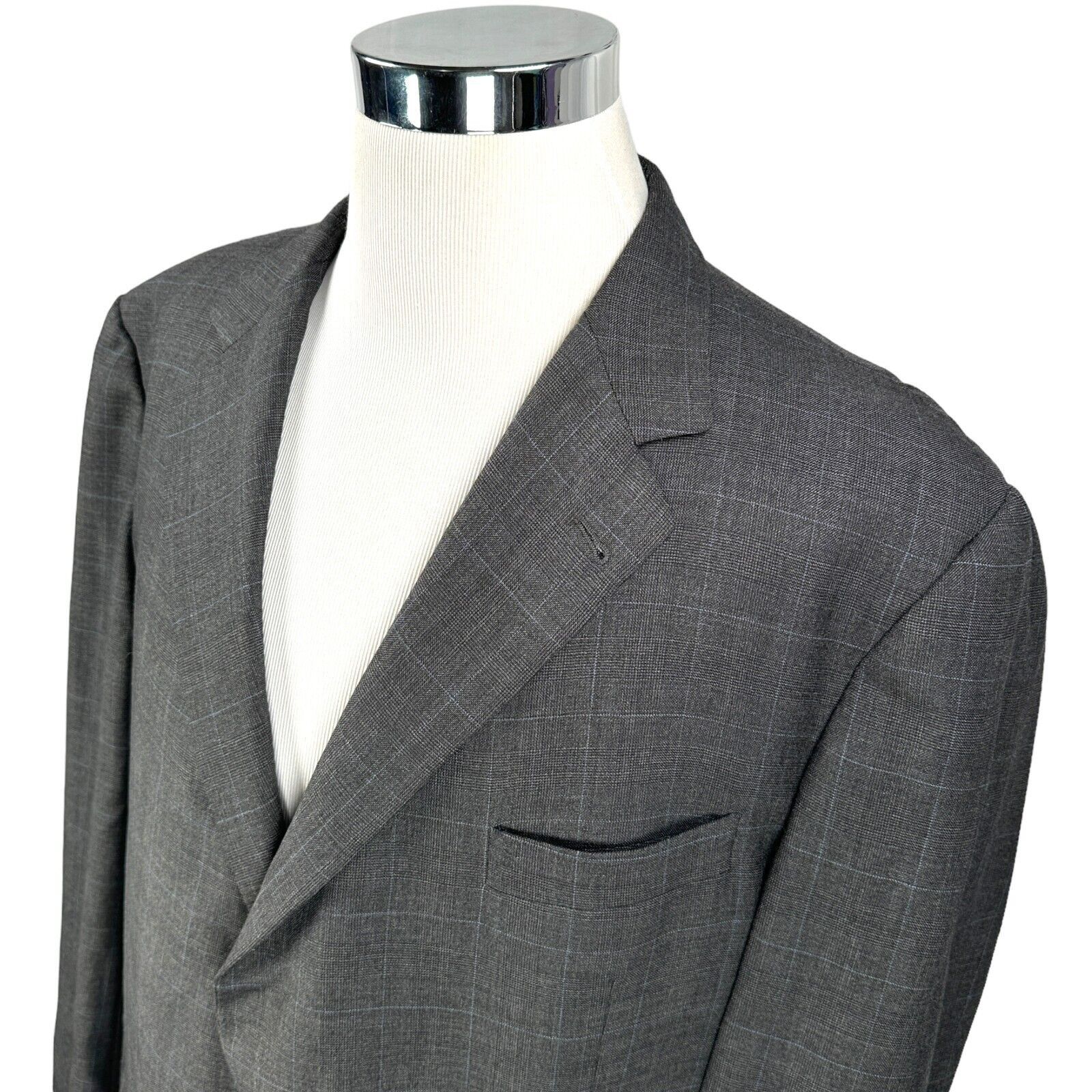 Burberry Burberry London Jacket 48R Gray Single Breasted Notch Blazer Size 48R - 6 Thumbnail