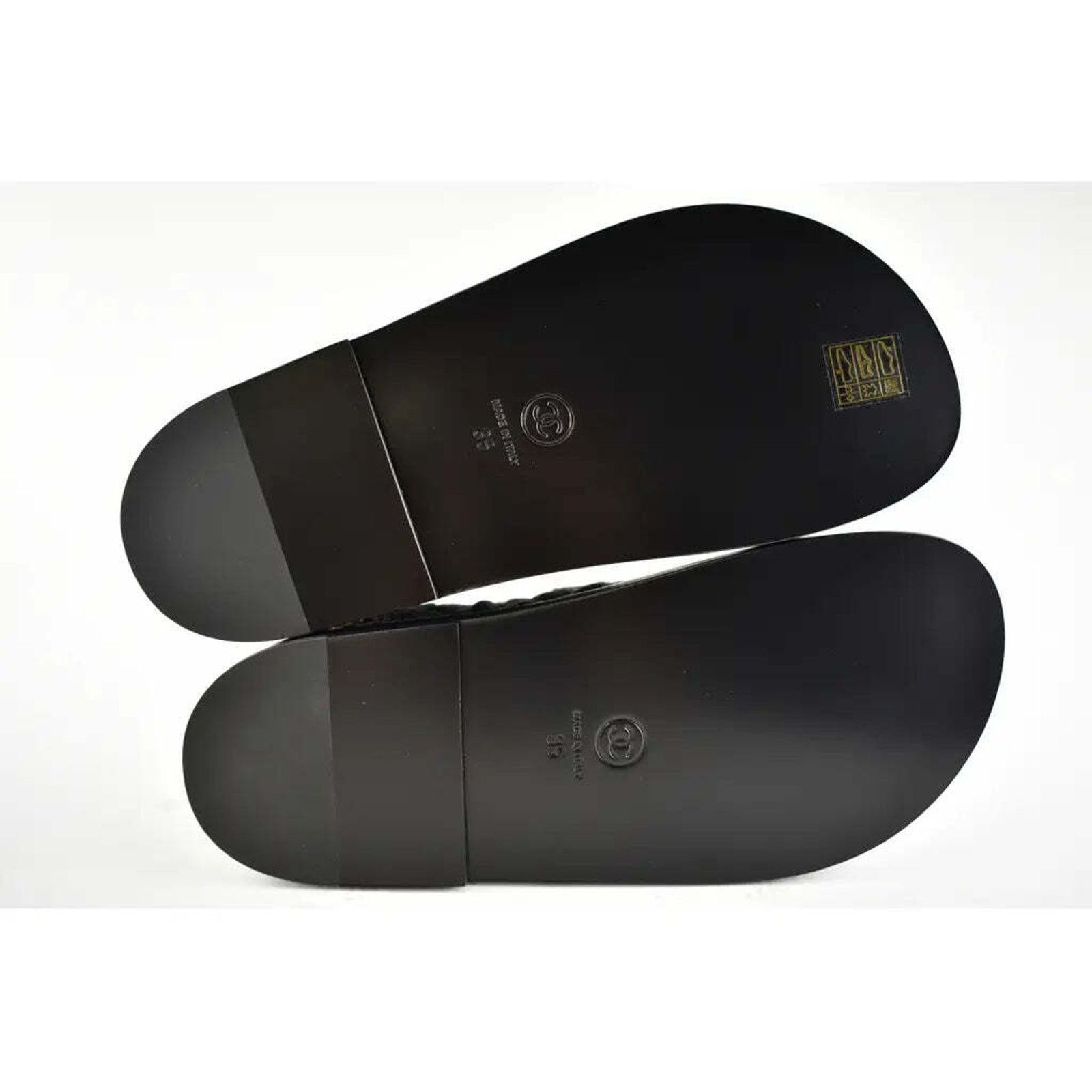 Chanel Chanel 21A Black Denim Graffiti CC Logo Mule Slide Strap Size US 5 / IT 35 - 12 Thumbnail