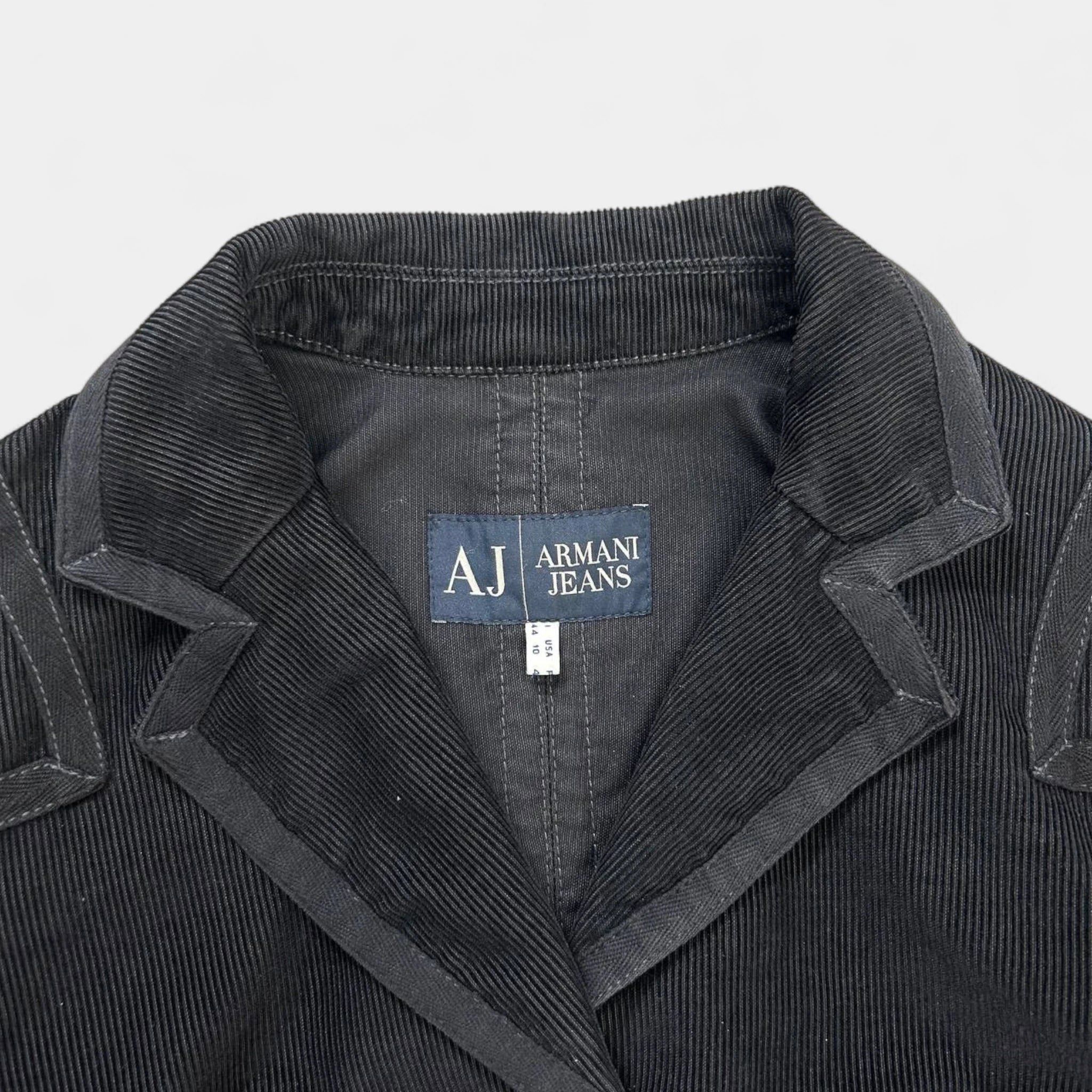 Armani Armani Jeans Victorian Black Corduroy Jacket Size US L / EU 52-54 / 3 - 4 Thumbnail