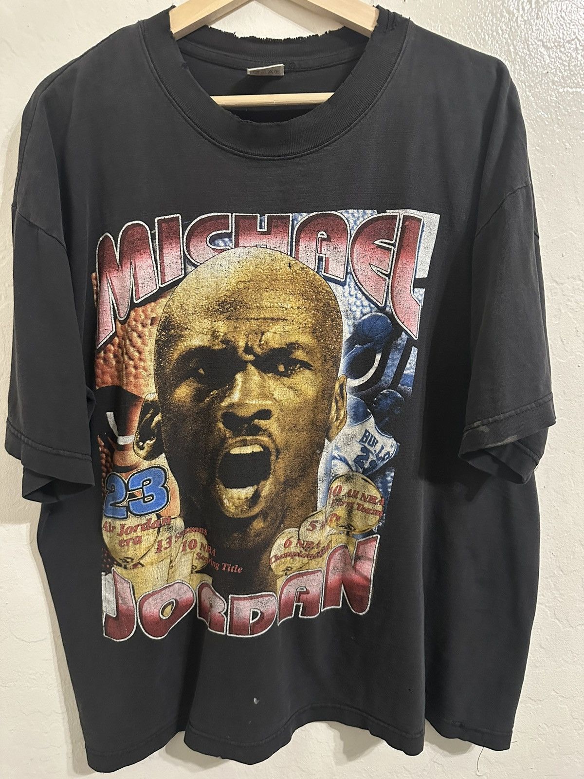 Vintage Vintage Rap Tee Michael Jordan Chicago Bulls NBA Tee | Grailed