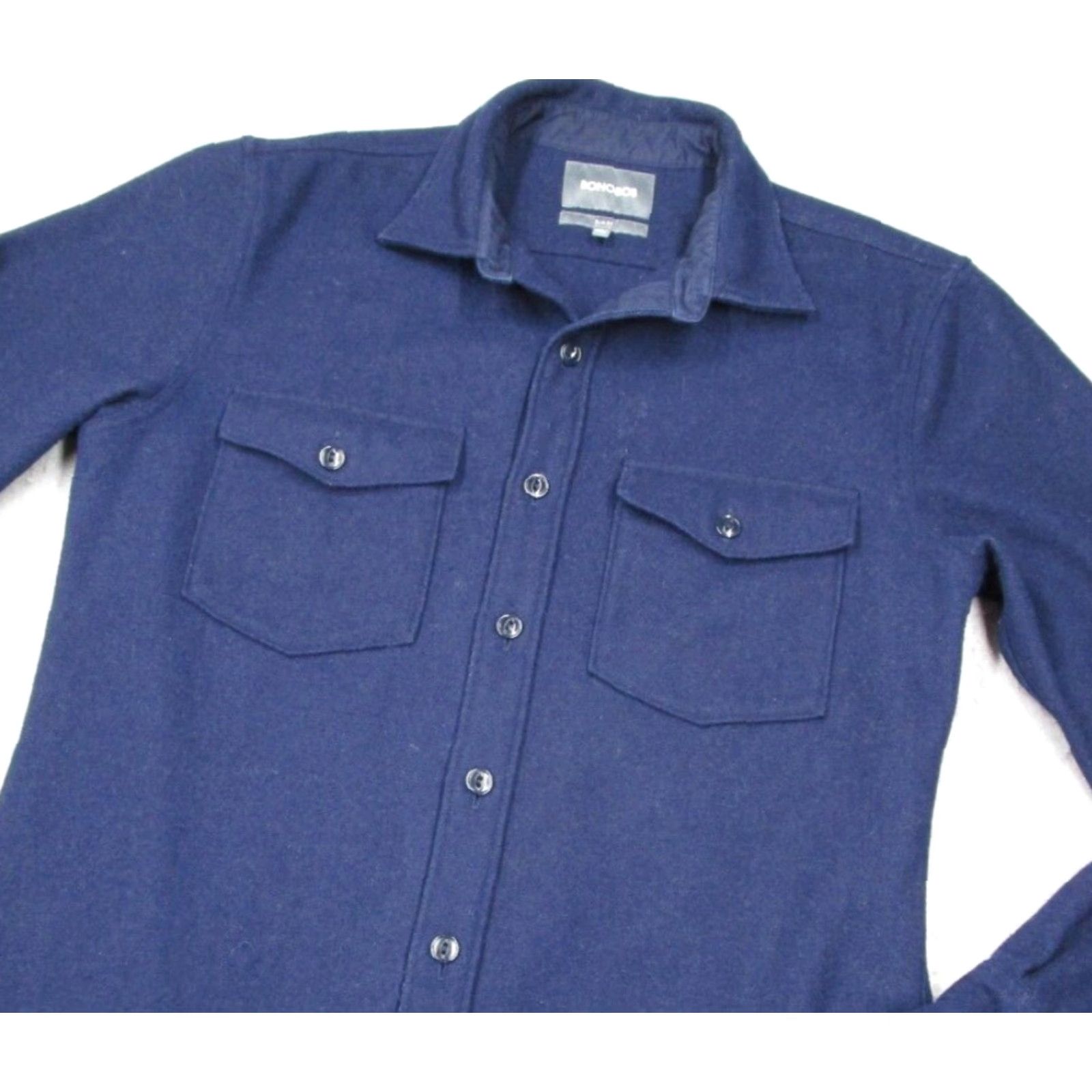 Bonobos VINTAGE Bonobos Shirt Men’s Medium Blue Slim Fit Wool Button-Up Camp Hike Travel Size US M / EU 48-50 / 2 - 2 Thumbnail
