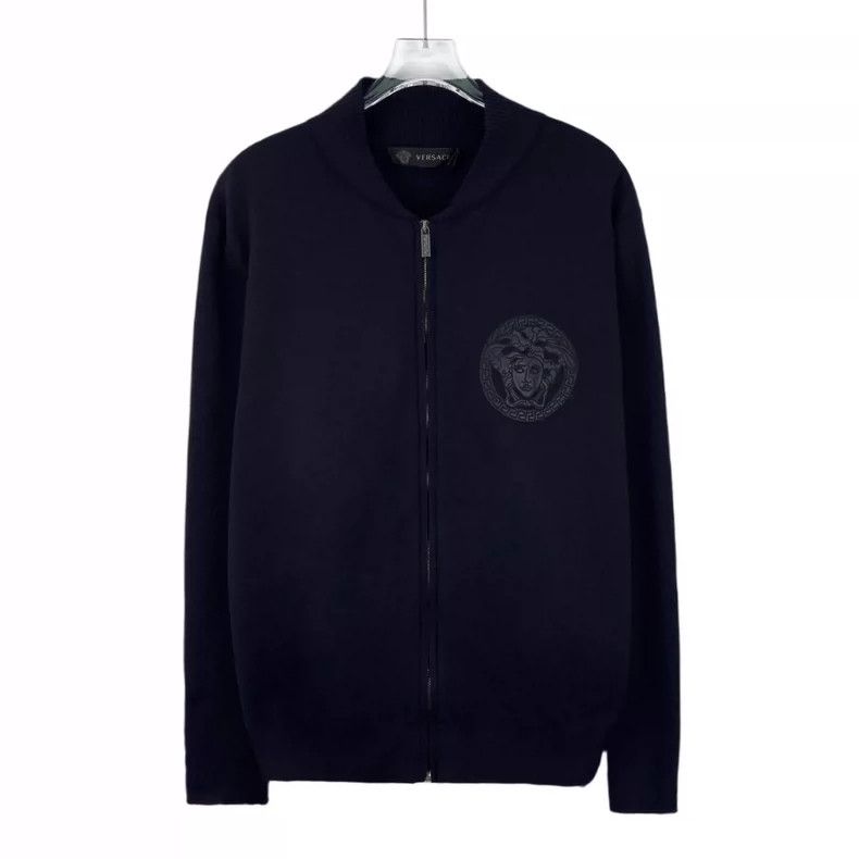 Versace Versace Medusa head embroidered zipper long sleeve knit ja Size US M / EU 48-50 / 2 - 1 Thumbnail