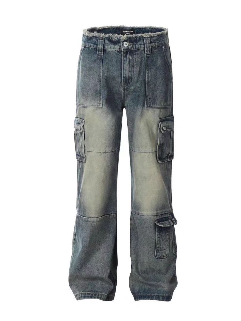 Japanese Brand × Jean Vintage Multi-Pocket Workwear Casual Jeans Size US 33 - 5 Thumbnail