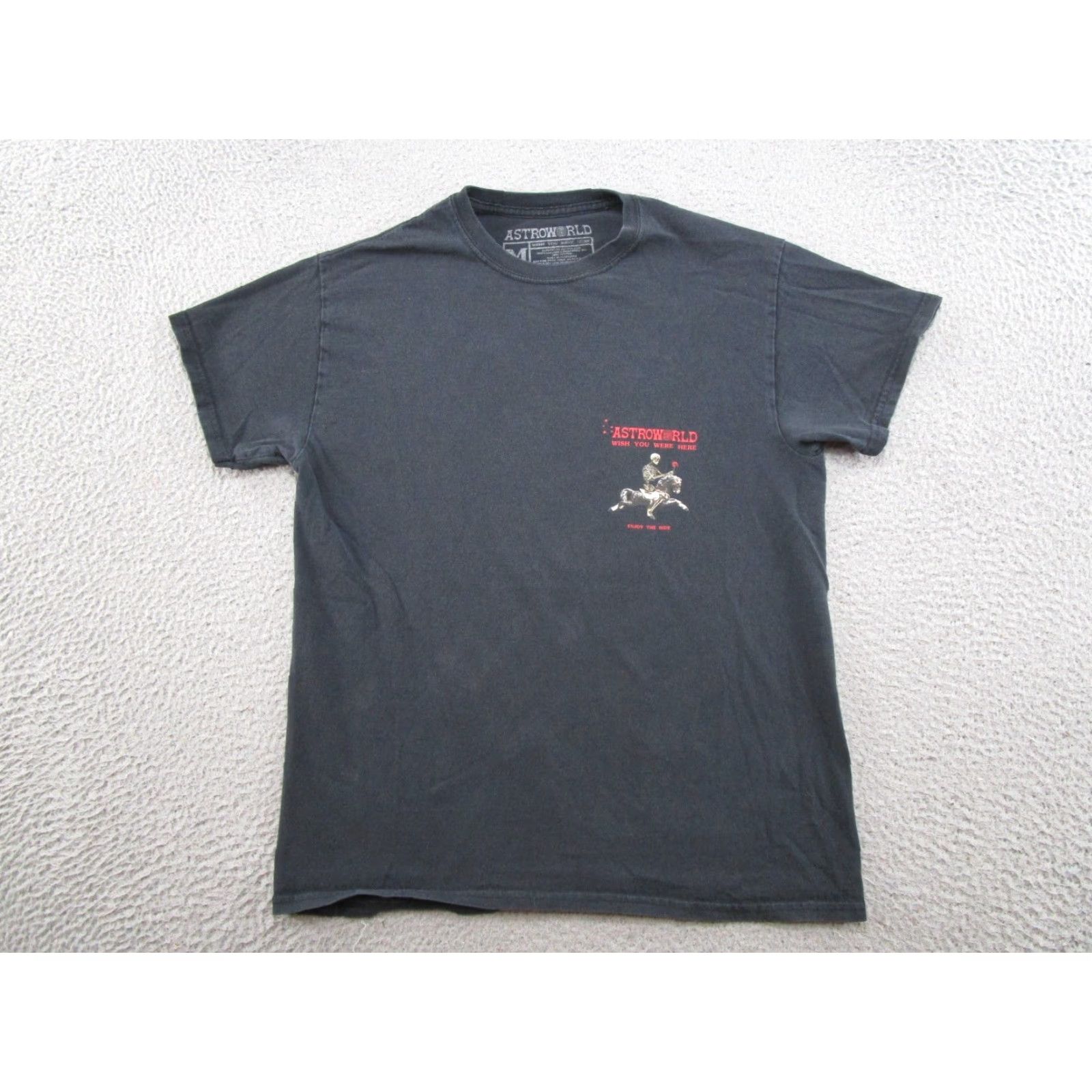 Hereu Astroworld Shirt Mens M Black Graphic Tour Skull Rose Gothic Music Concert T-Shirt Size US M / EU 48-50 / 2 - 2 Thumbnail