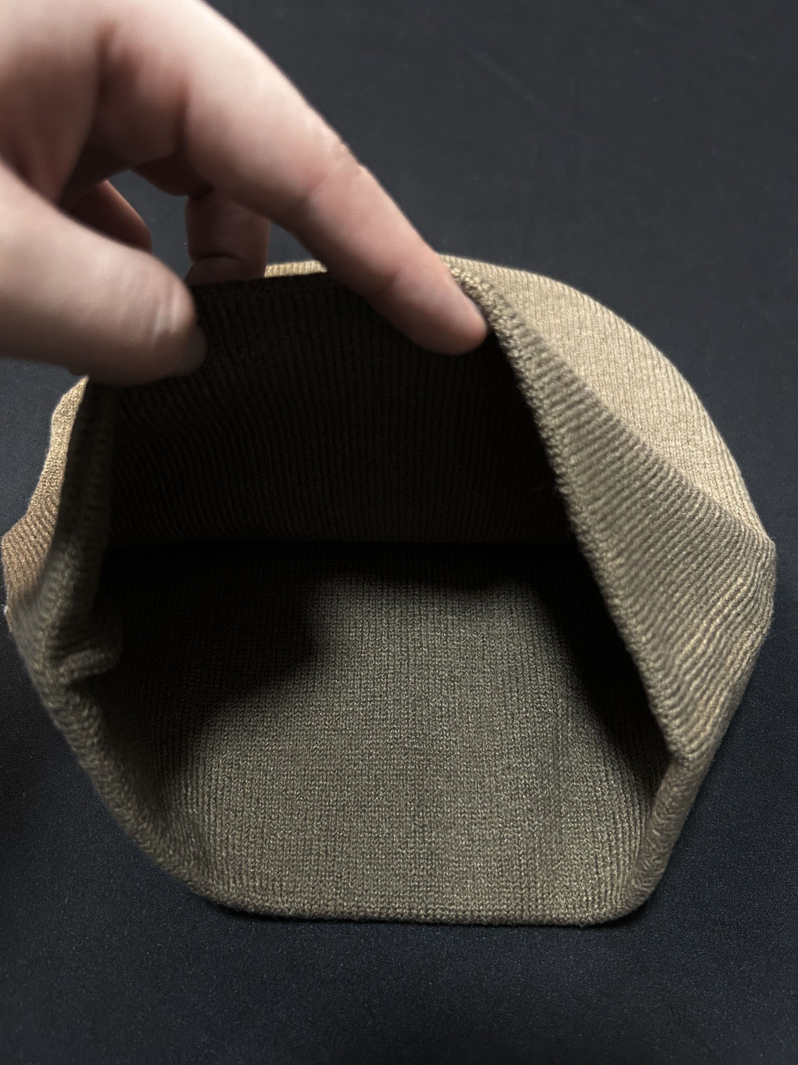 Japanese Brand Rare Chunky Graphic No Cuff Knit Brown Beanie Hats OS Size ONE SIZE - 6 Thumbnail