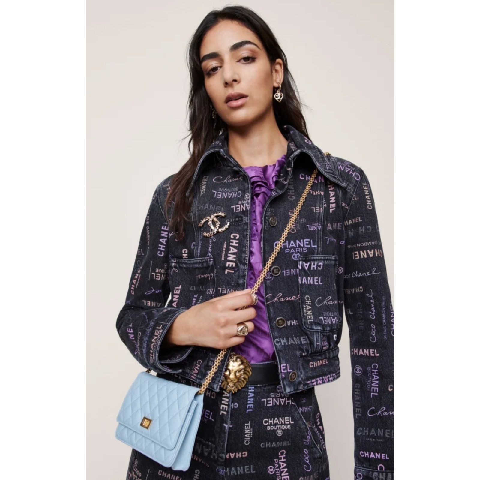 Chanel Chanel Graffiti Logo Denim Runway Long Sleeve Jacket 38 Size XS / US 0-2 / IT 36-38 - 1 Thumbnail